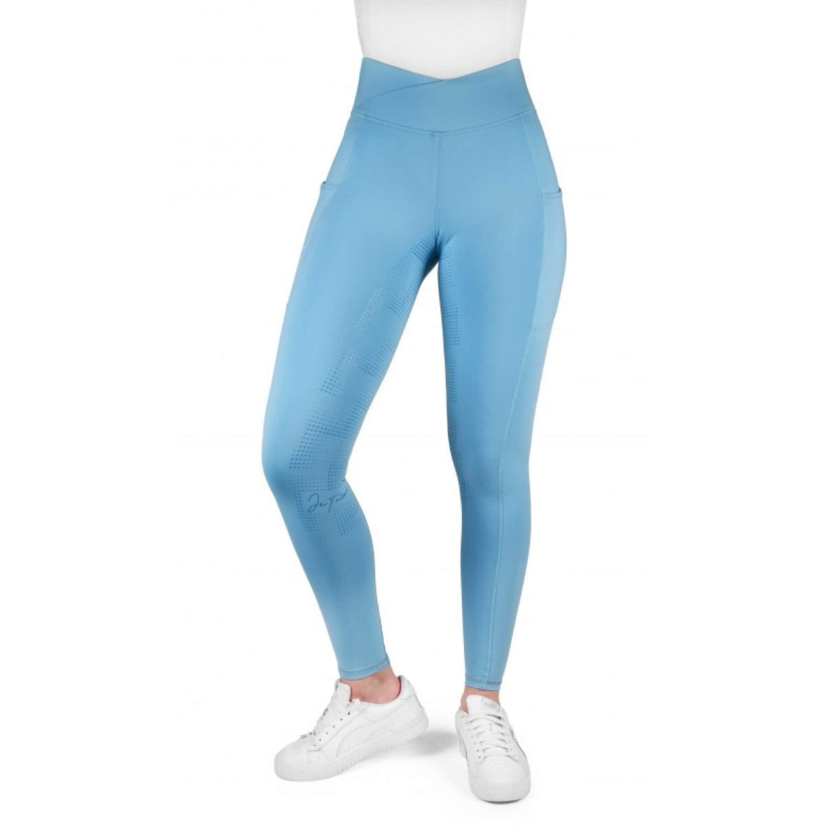 EQUITHÈME Reitleggings Fanny Full Grip Licht Blau