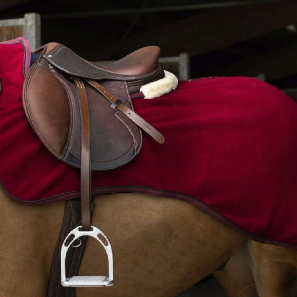 EQUITHÈME Ausreitdecke Teddy Fleece Bordeaux