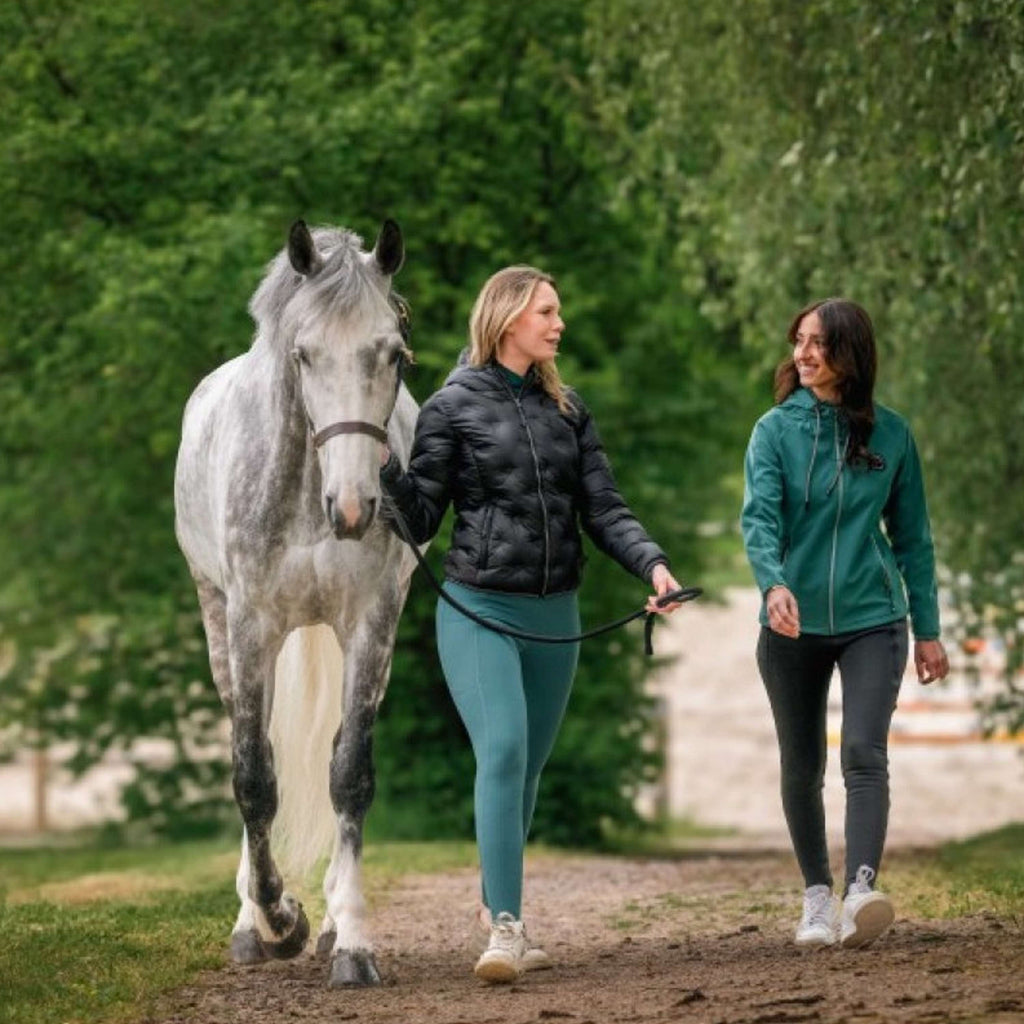 EQUITHÈME Reitleggings Flora Full Grip Entenblau