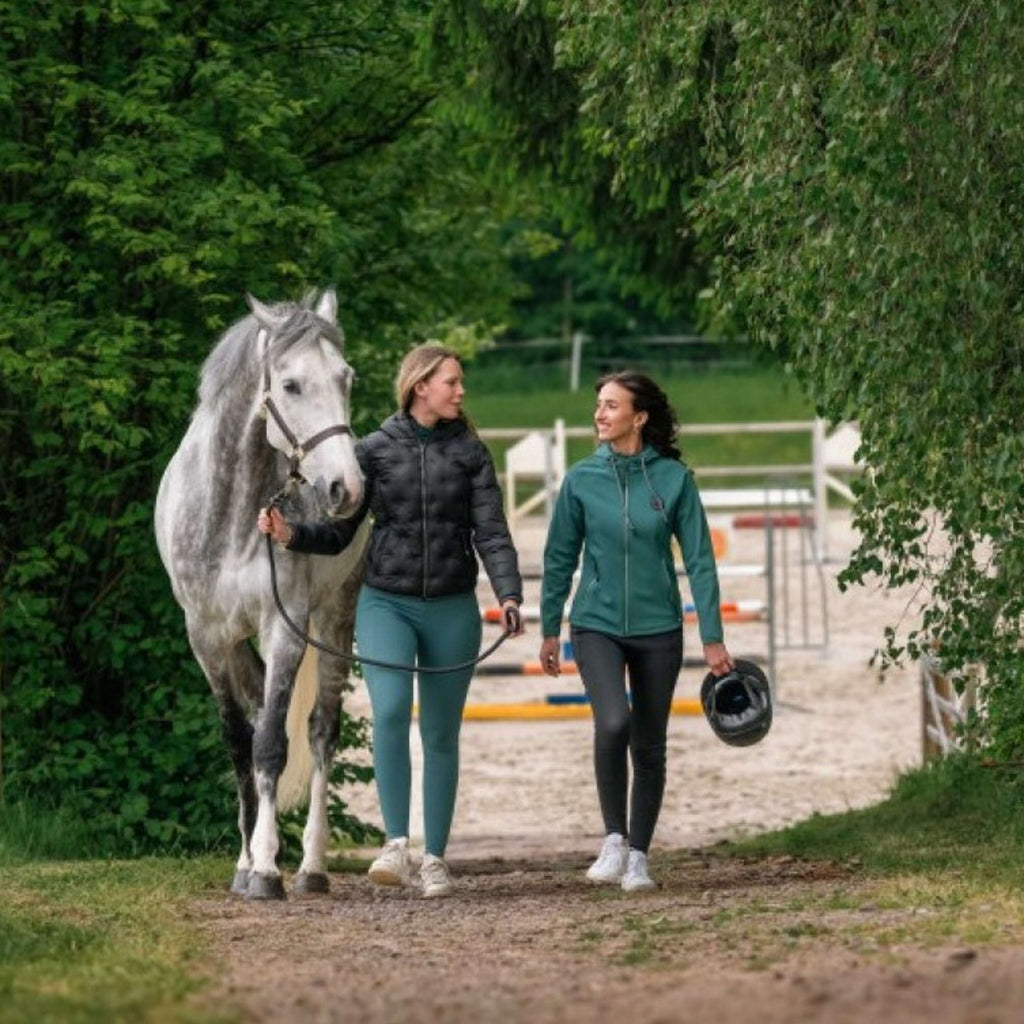 EQUITHÈME Reitleggings Flora Full Grip Entenblau