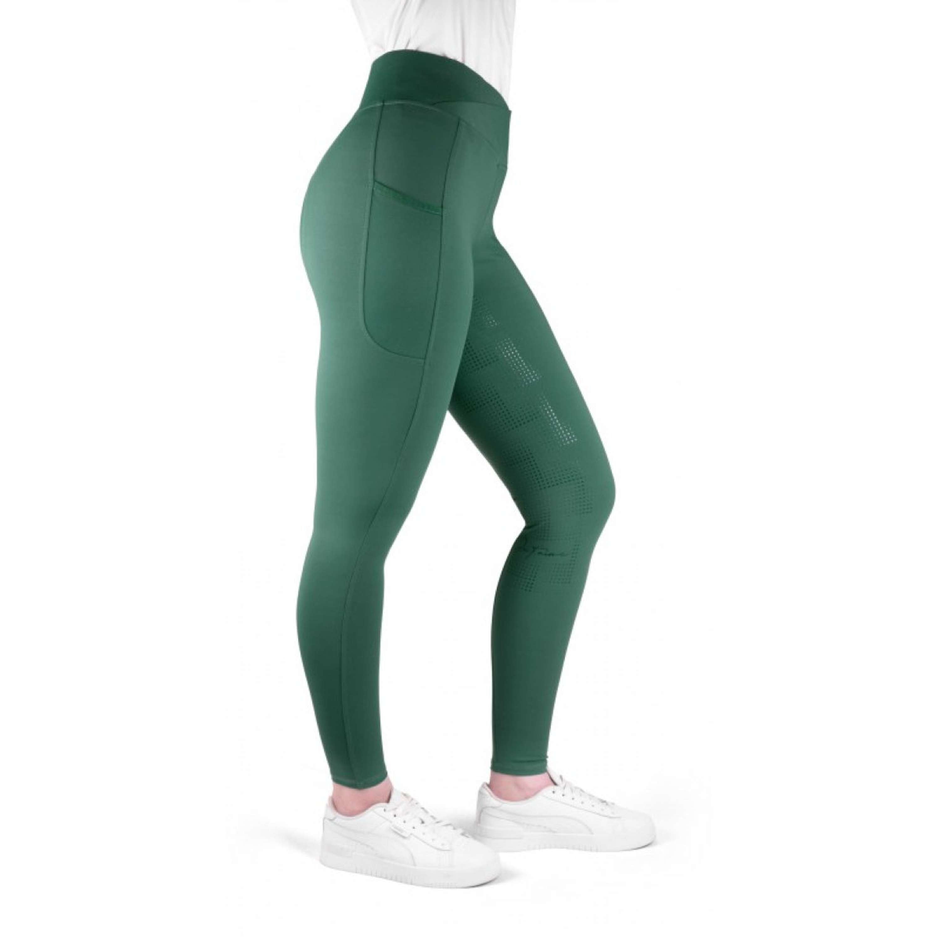EQUITHÈME Reitleggings Flora Full Grip Entenblau