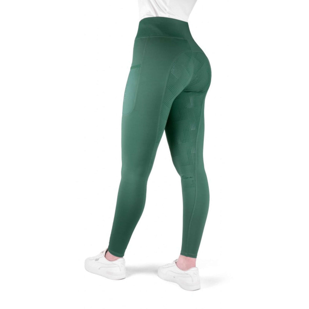 EQUITHÈME Reitleggings Flora Full Grip Entenblau
