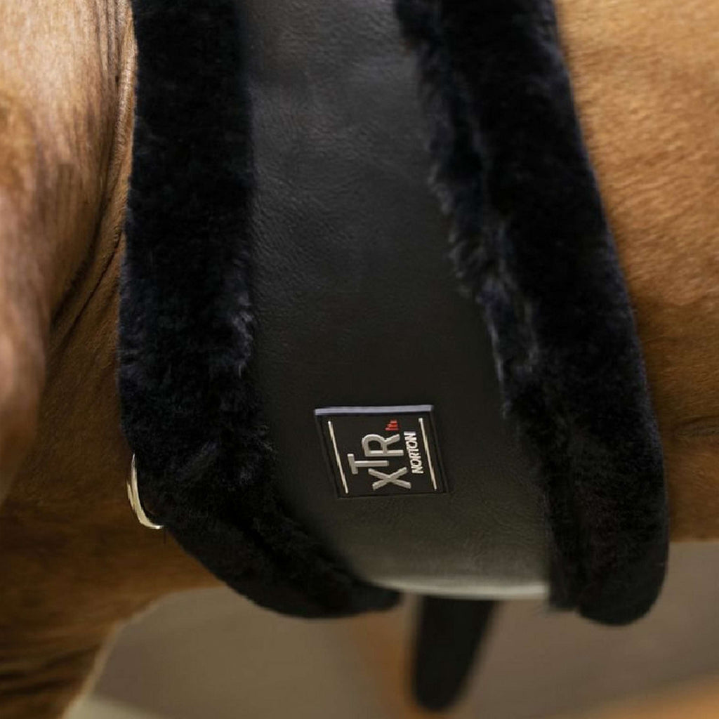 Norton Dressurgurt XTR mit Kunstschaffell Schwarz