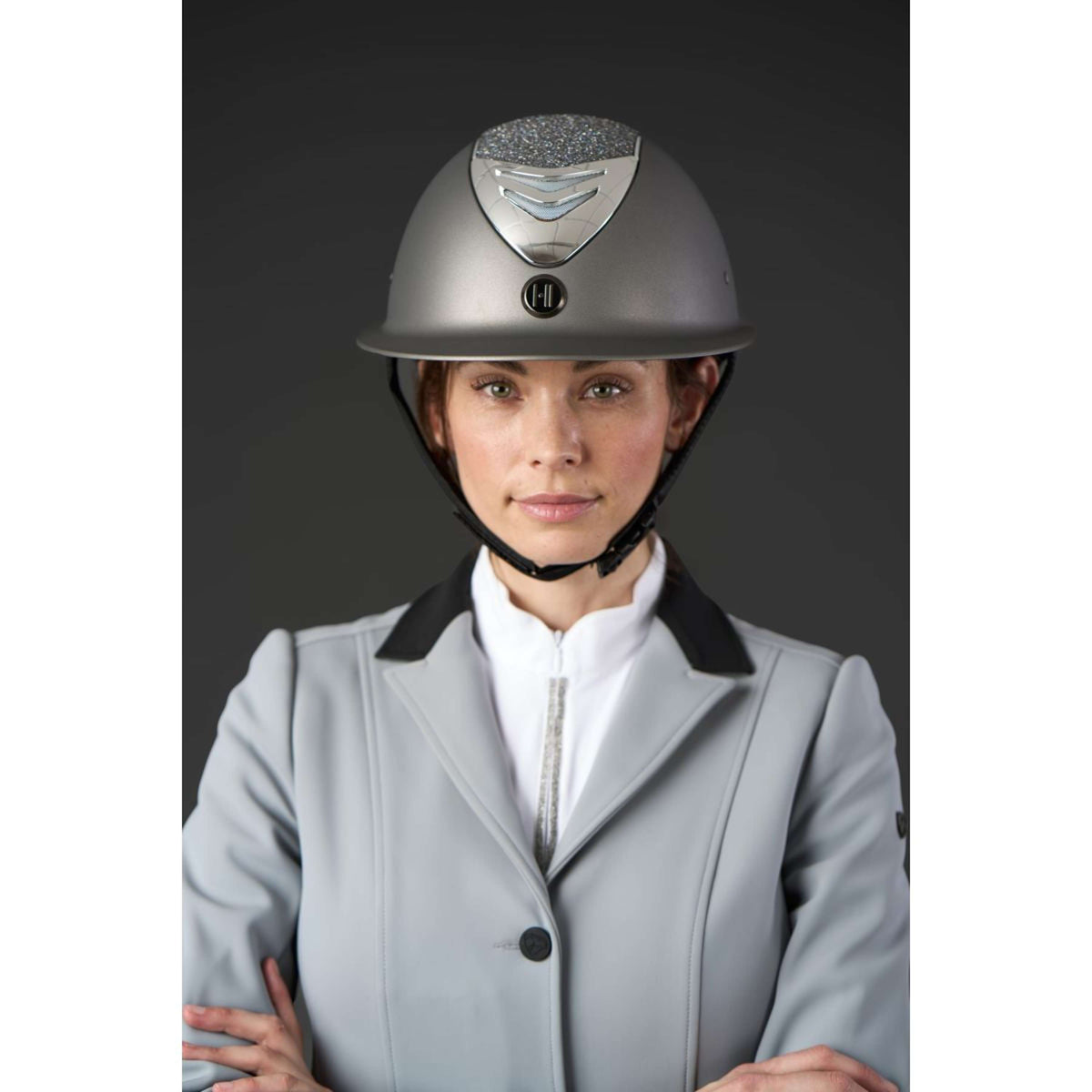 OneK Reithelm Avancé Matt Glitzersilber Grau