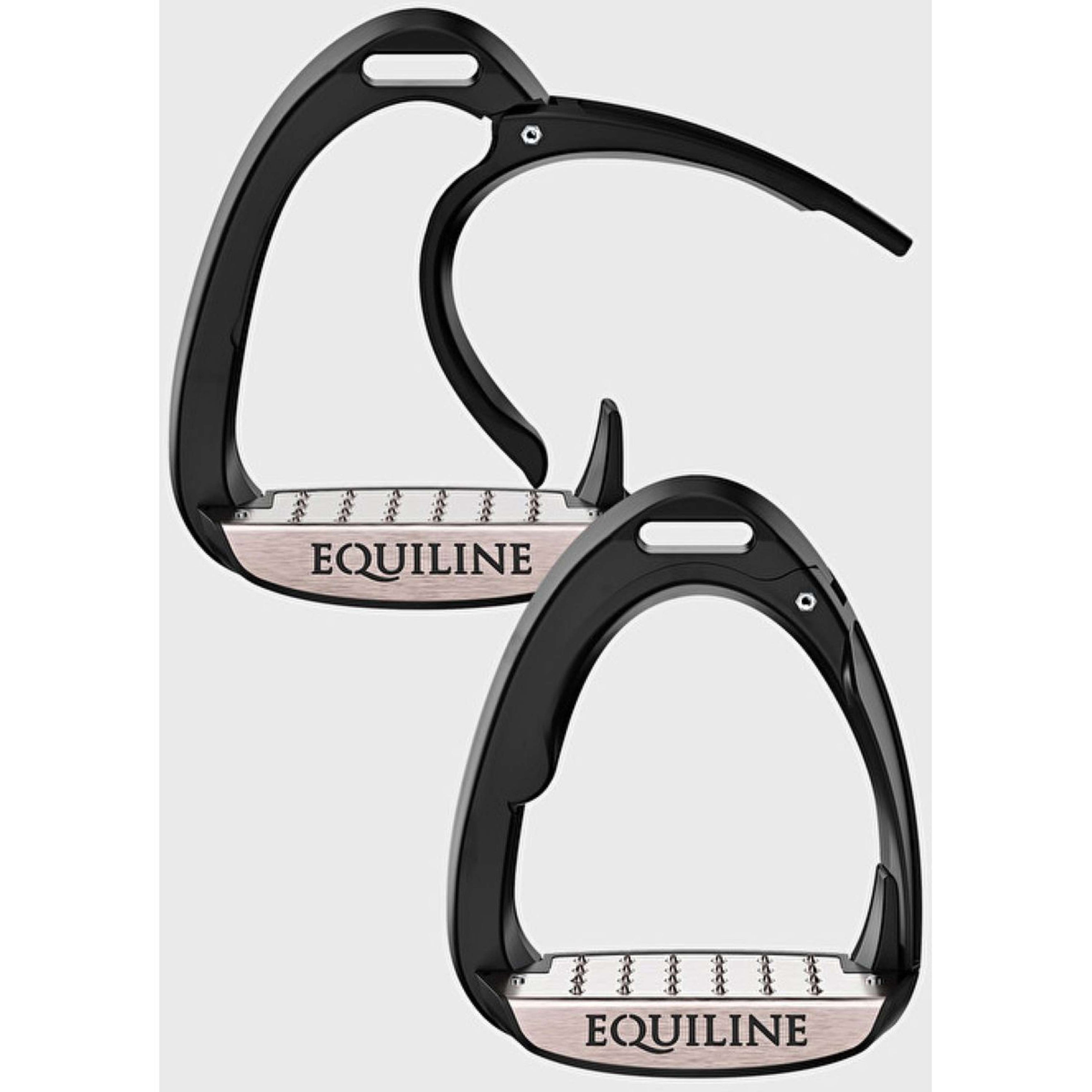 Equiline Sicherheits Steigbügel X-Cel Springen Matte Schwarz