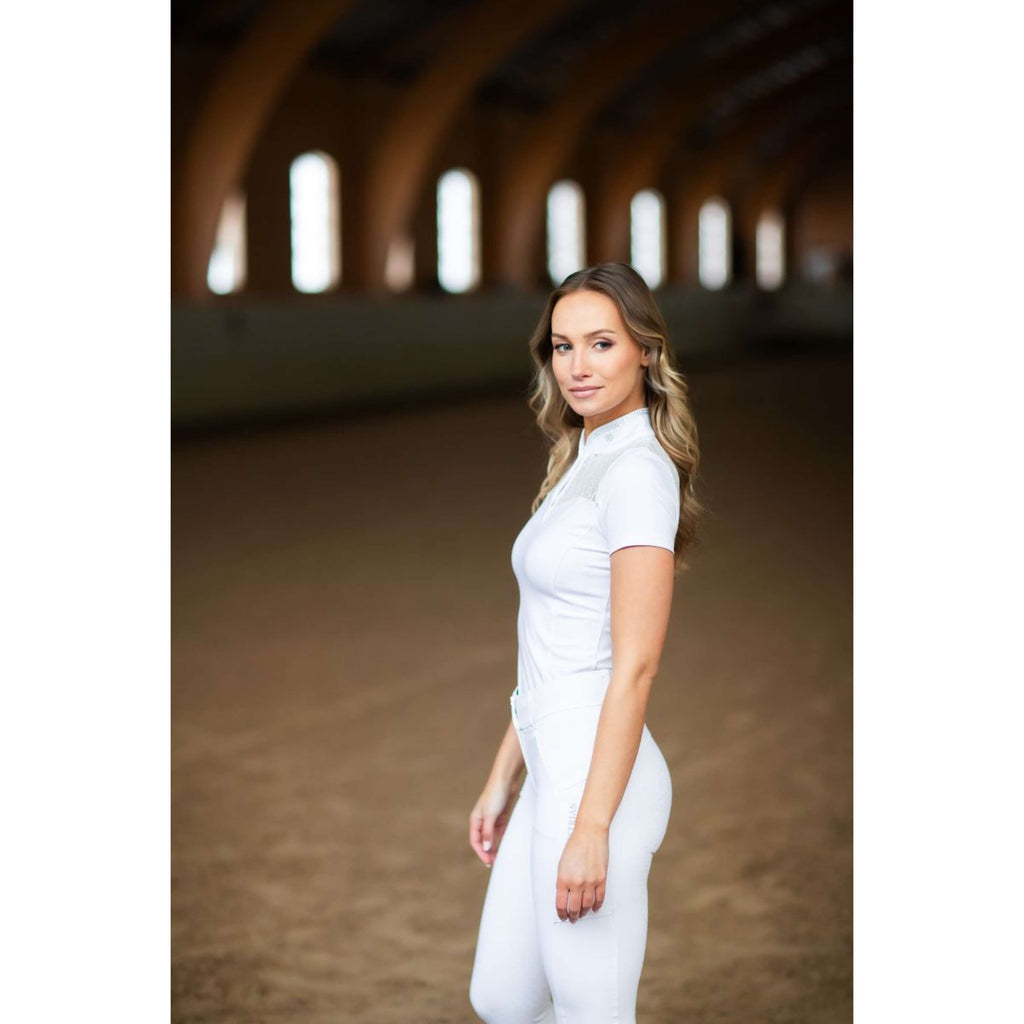 Equestrian Stockholm Turniershirt Crystal Champion Weiß