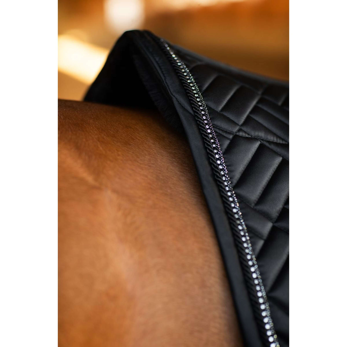 Equestrian Stockholm Schabracke Vegan Fur Springen Crystal Black