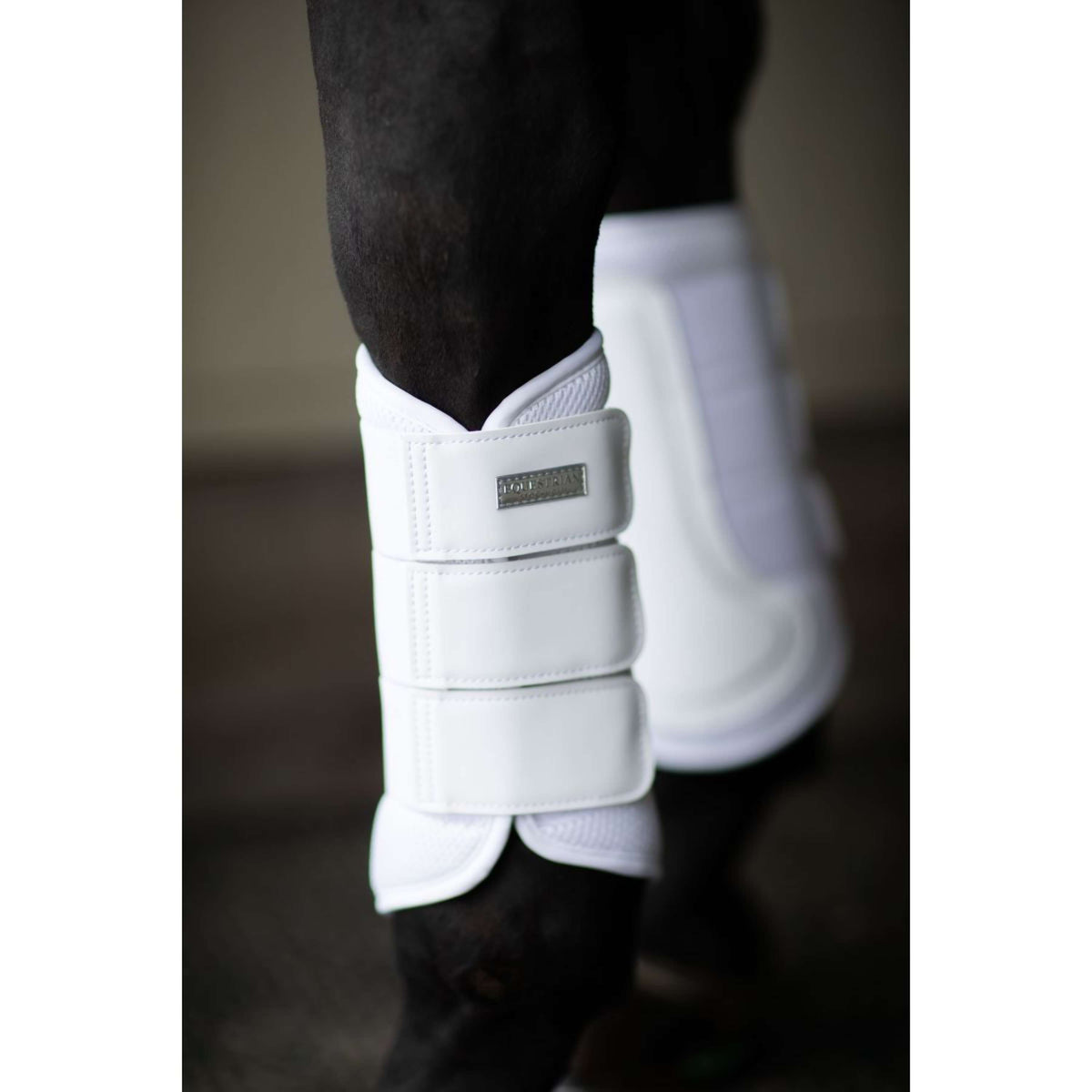 Equestrian Stockholm Gamaschen Classic Mesh White Silver