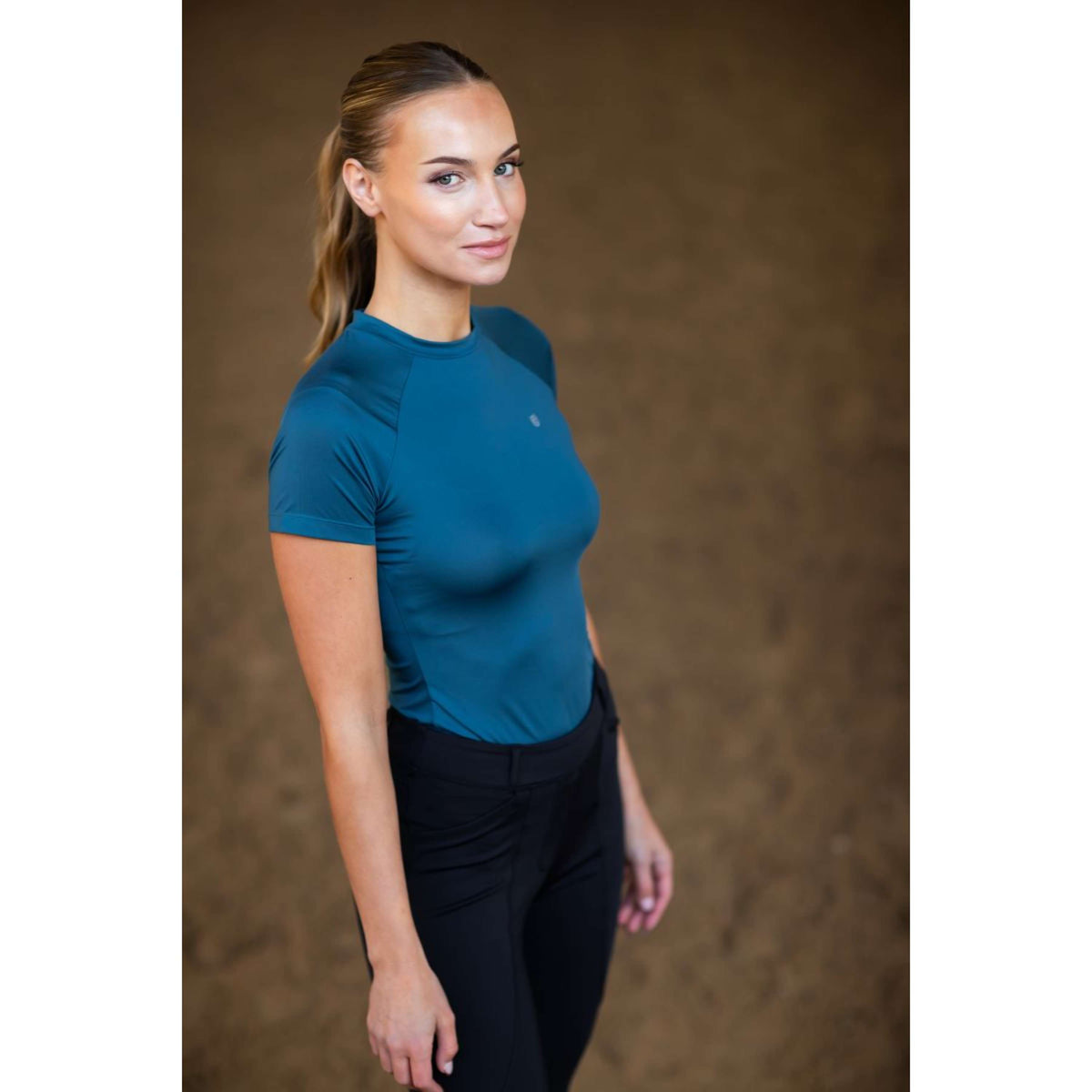 Equestrian Stockholm Shirt Dynamic Short Sleeve Deep Teal