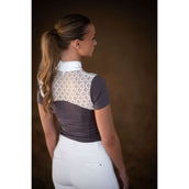 Equestrian Stockholm Turniershirt Crystal Champion Weiß/Dark Purple