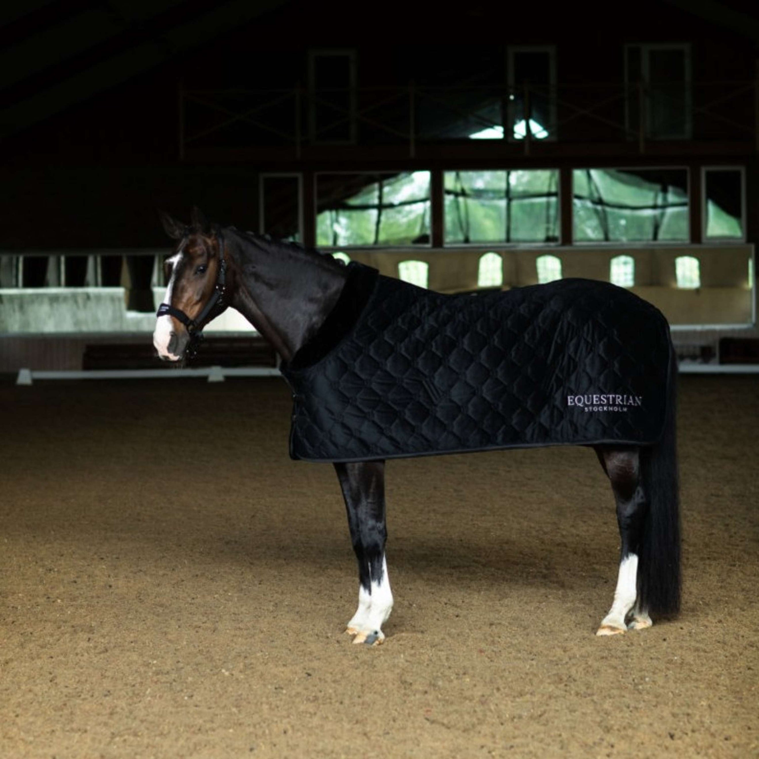 Equestrian Stockholm Fleecedecke Velvet Schwarz