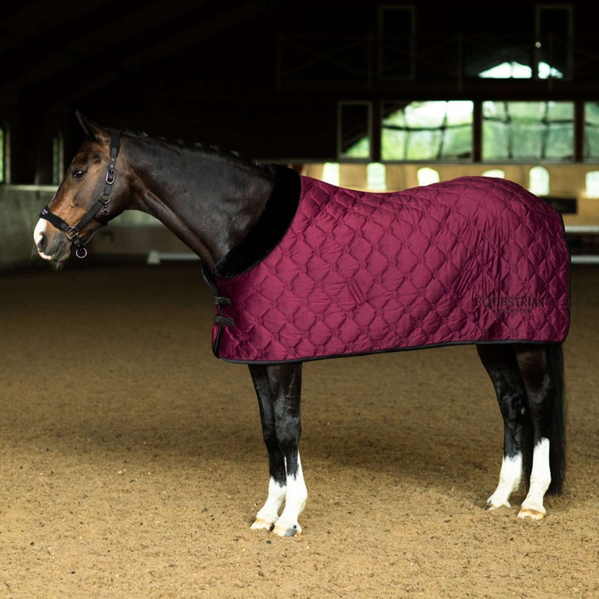 Equestrian Stockholm Fleecedecke Velvet Merlot