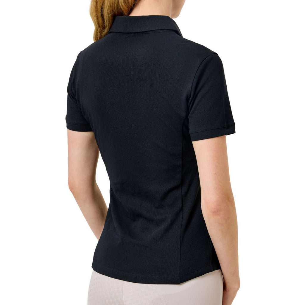 Equestrian Stockholm Poloshirt Zip Schwarz