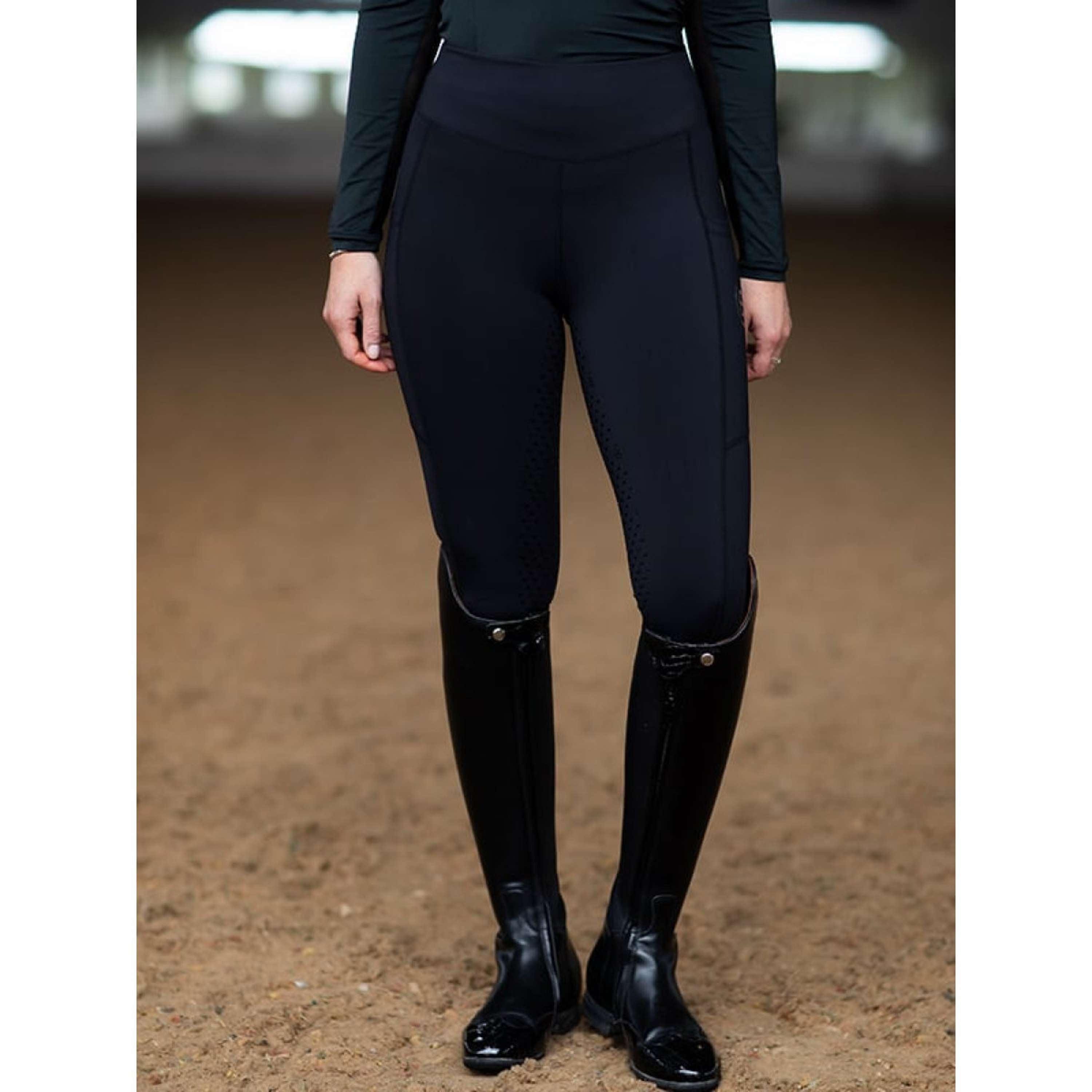 Equestrian Stockholm Reitleggings Movement Full Grip All Black