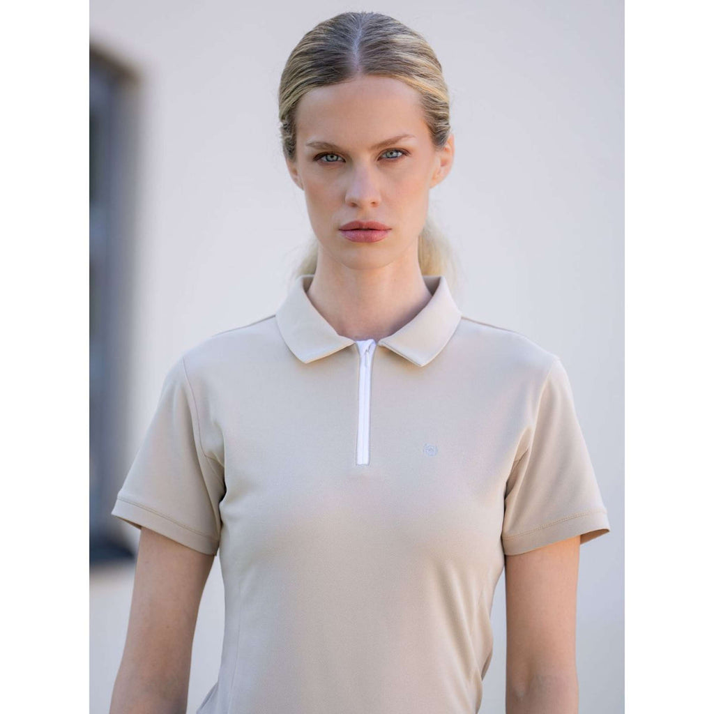 Equestrian Stockholm Poloshirt Zip Sand
