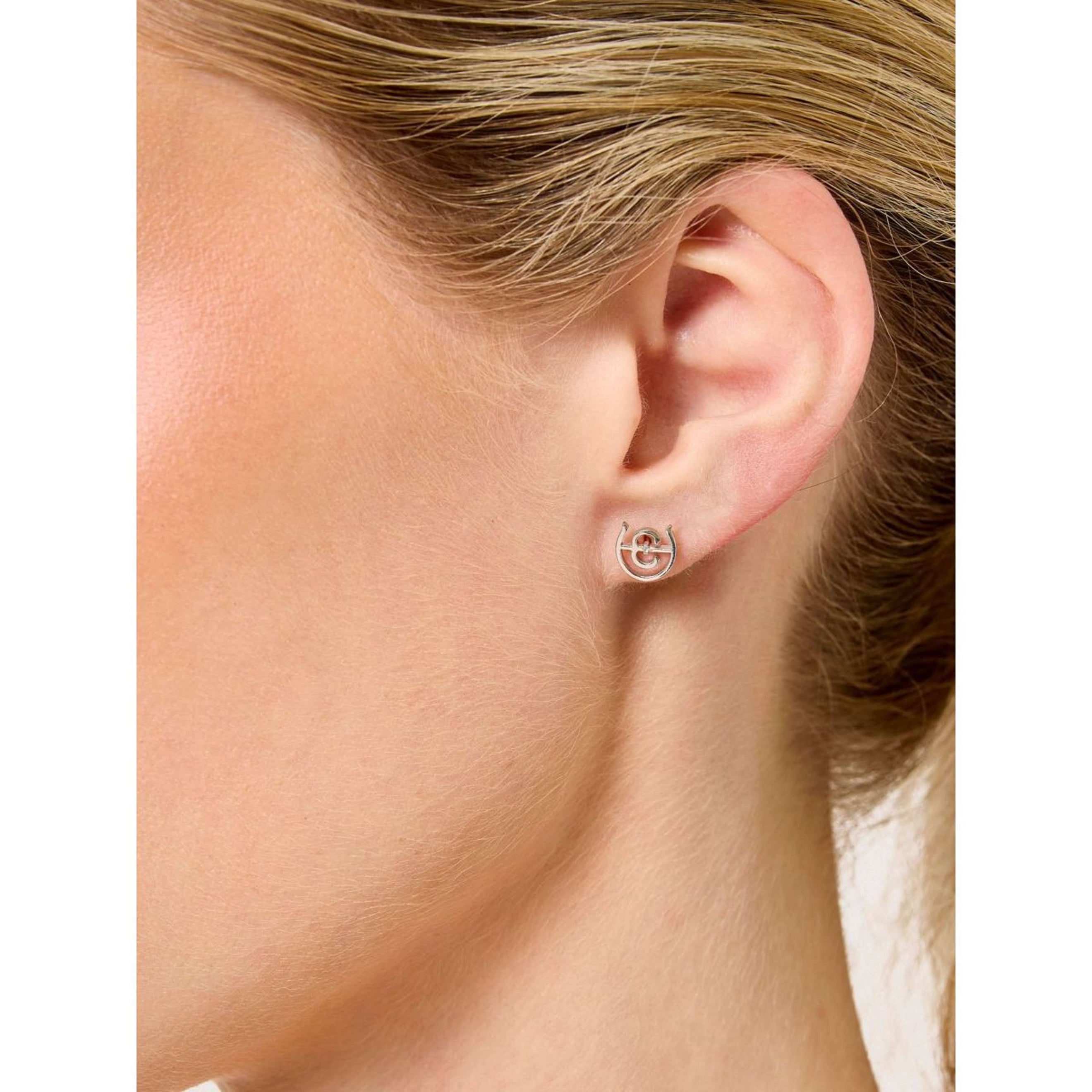 Equestrian Stockholm Ohrringe Logo Silber