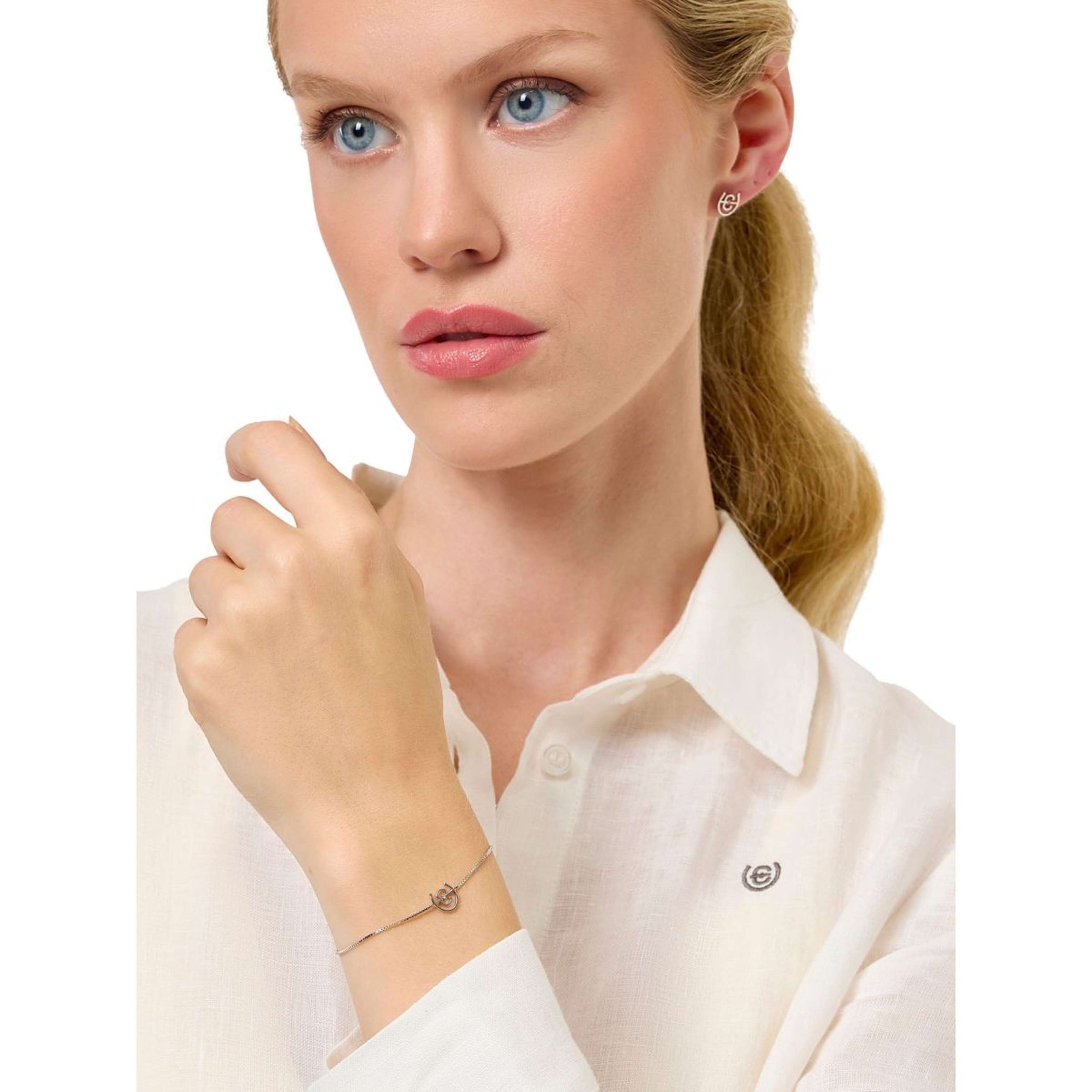 Equestrian Stockholm Ohrringe Logo Silber