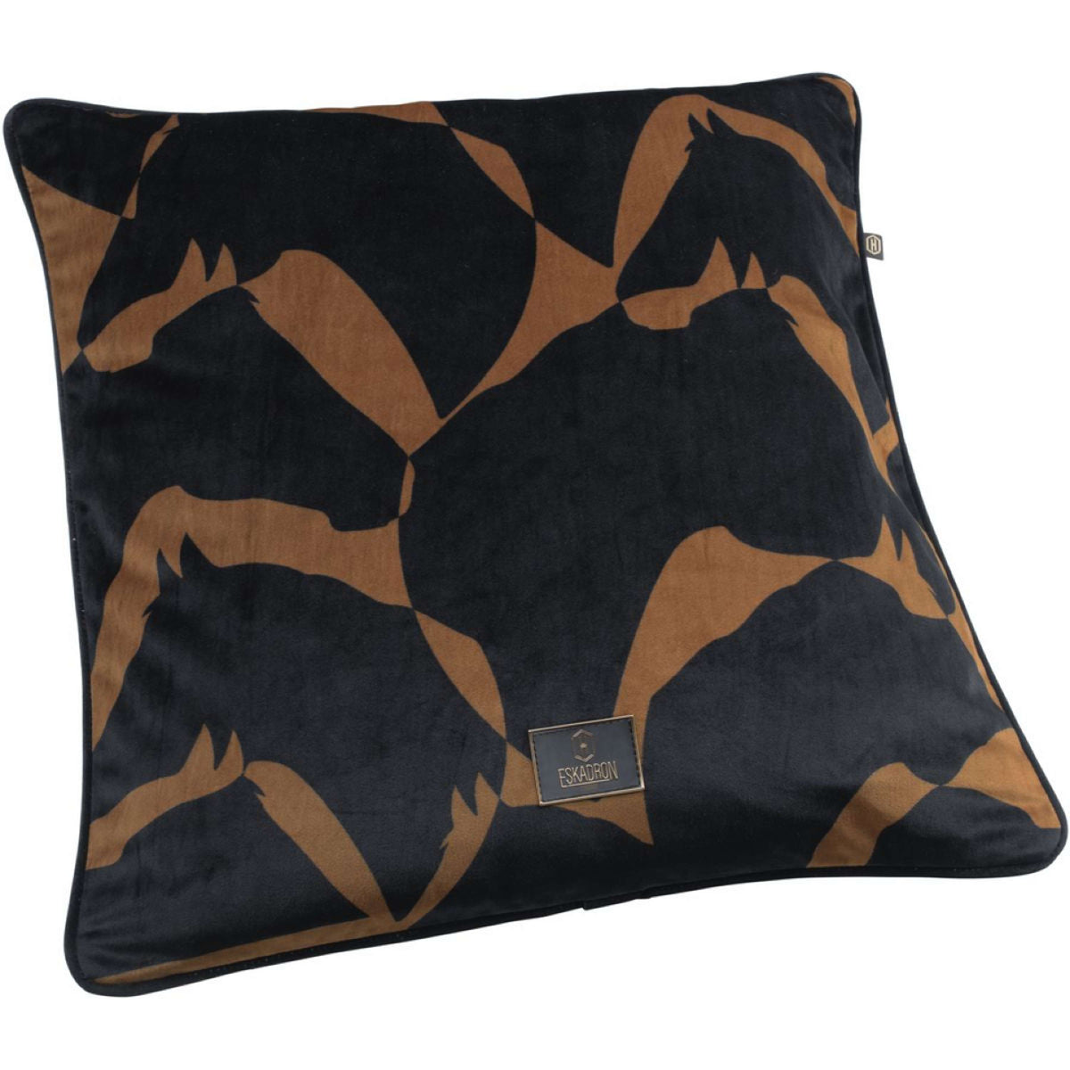 Eskadron Kissenbezug Heritage Velvet Horse Print Black/Almond