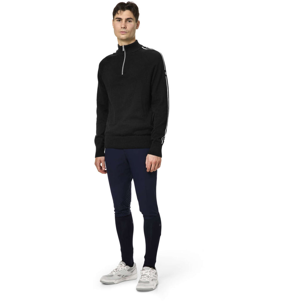 Equestrian Stockholm Knitted Zip Top Herren Schwarz