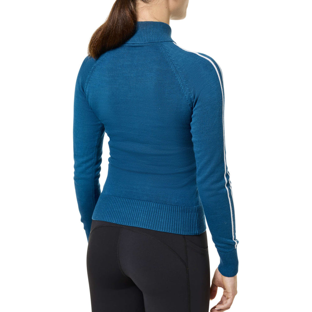 Equestrian Stockholm Knitted Zip Top Blue Meadow