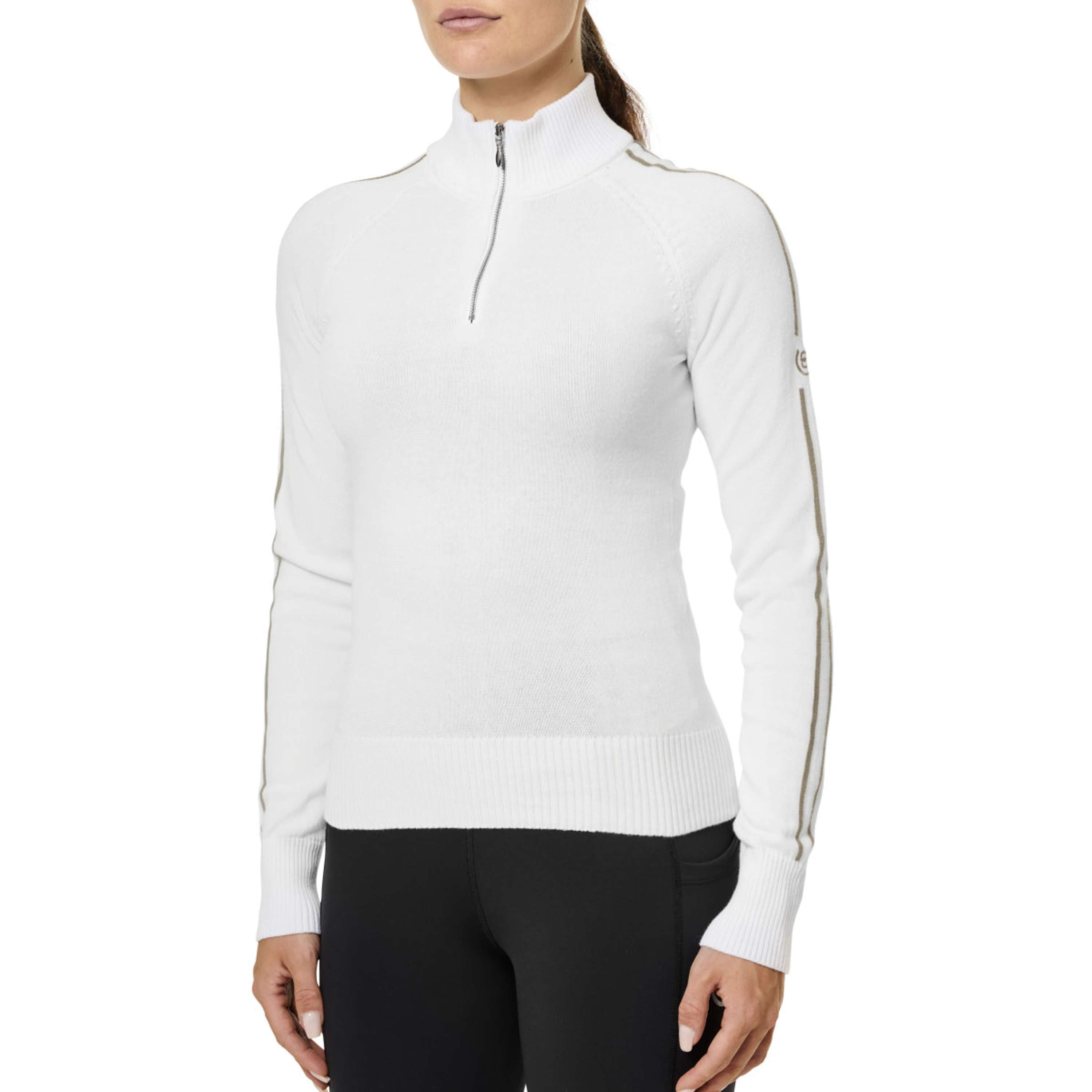 Equestrian Stockholm Knitted Zip Top Weiß