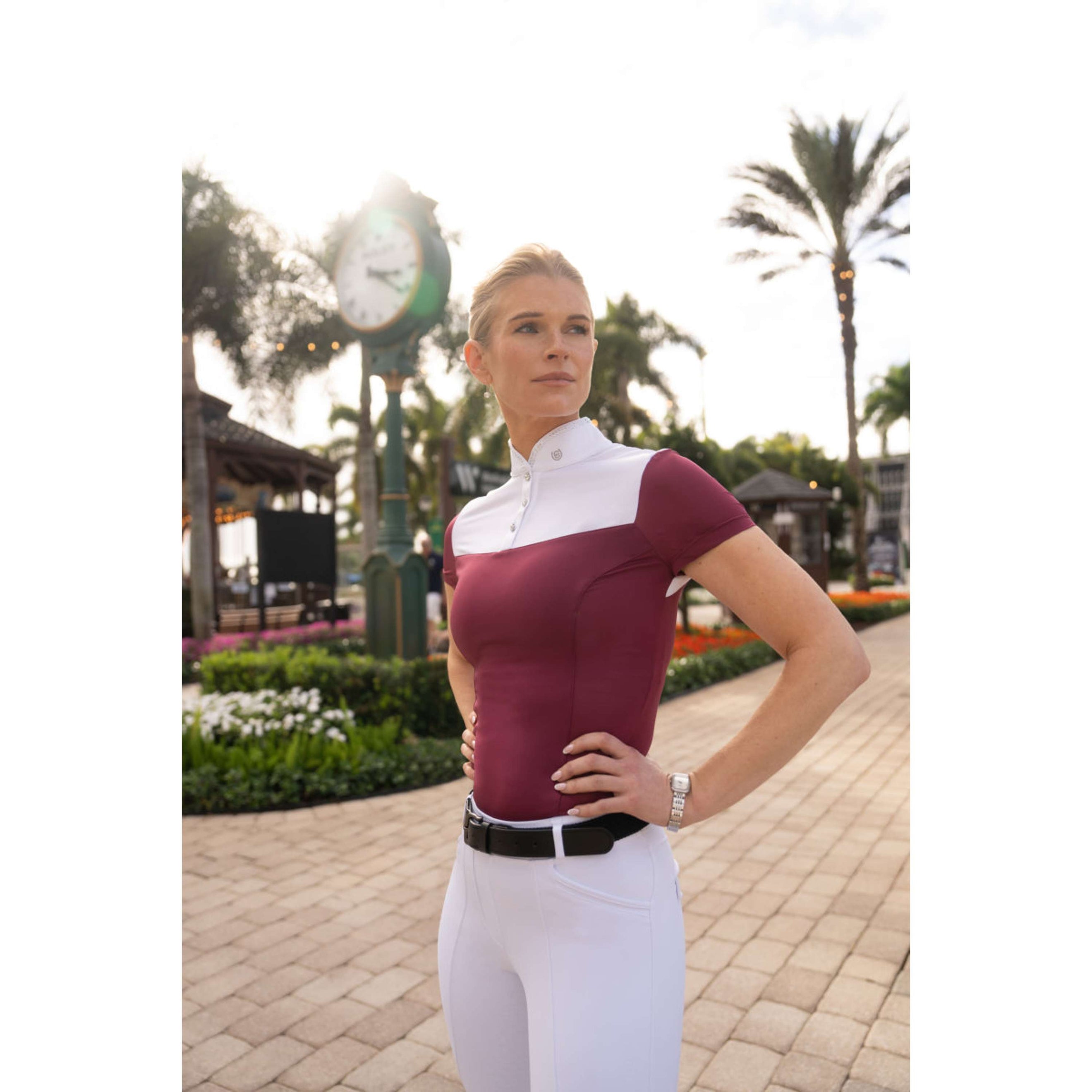 Equestrian Stockholm Turniershirt Revenew Merlot