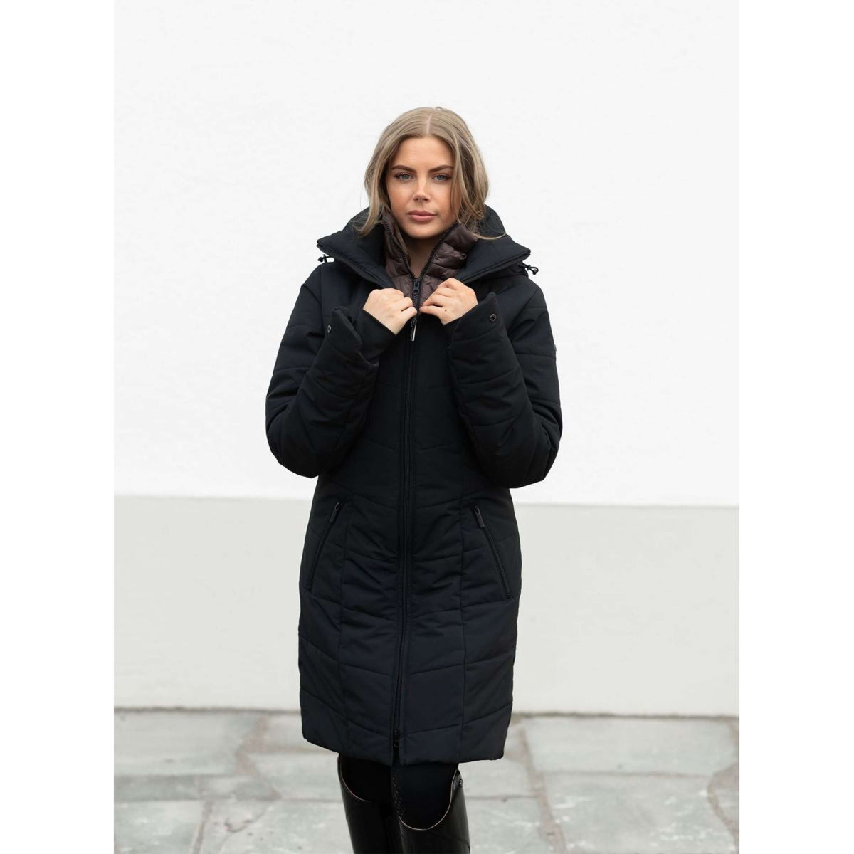 Equestrian Stockholm Winterjacke Denali Black Mocha