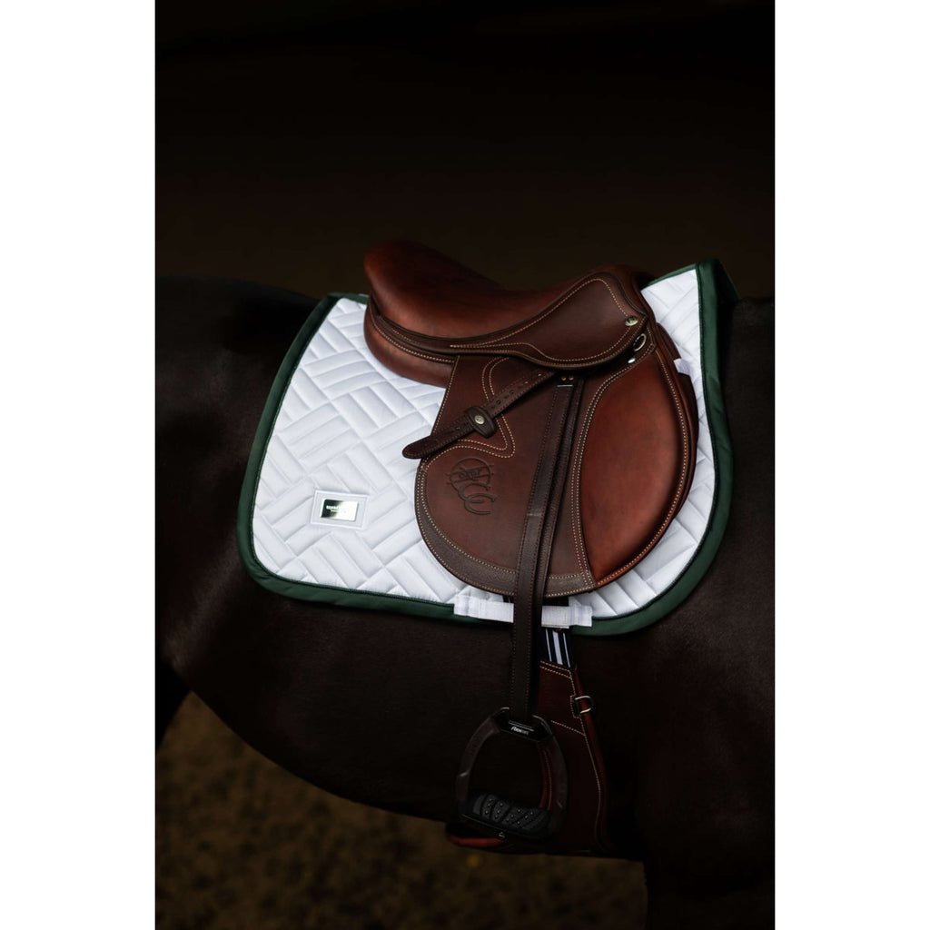 Equestrian Stockholm Schabracke Modern Springen Weiß/Sycamore Green