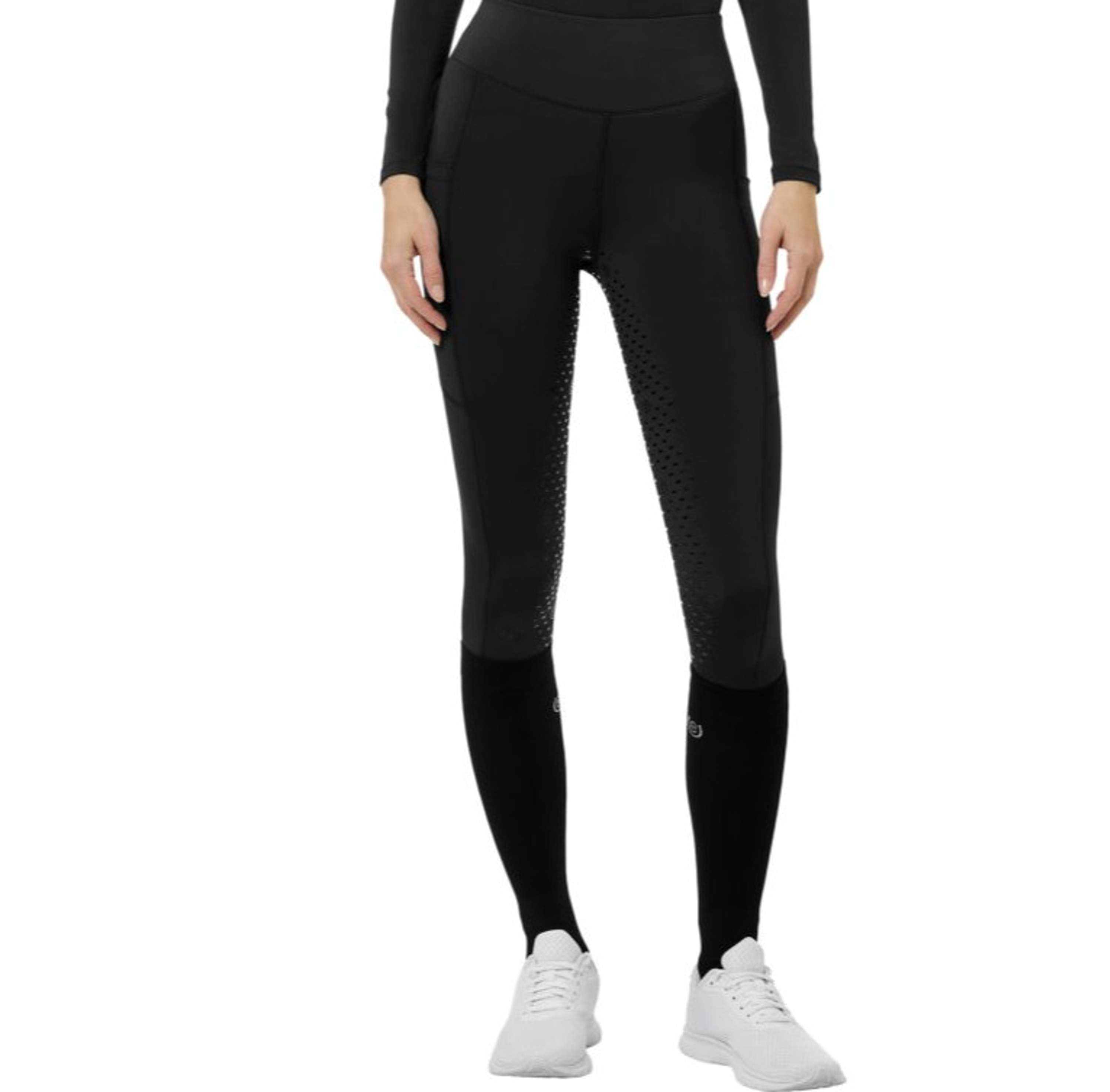 Equestrian Stockholm Winter Reitleggings Movement Full Grip Schwarz