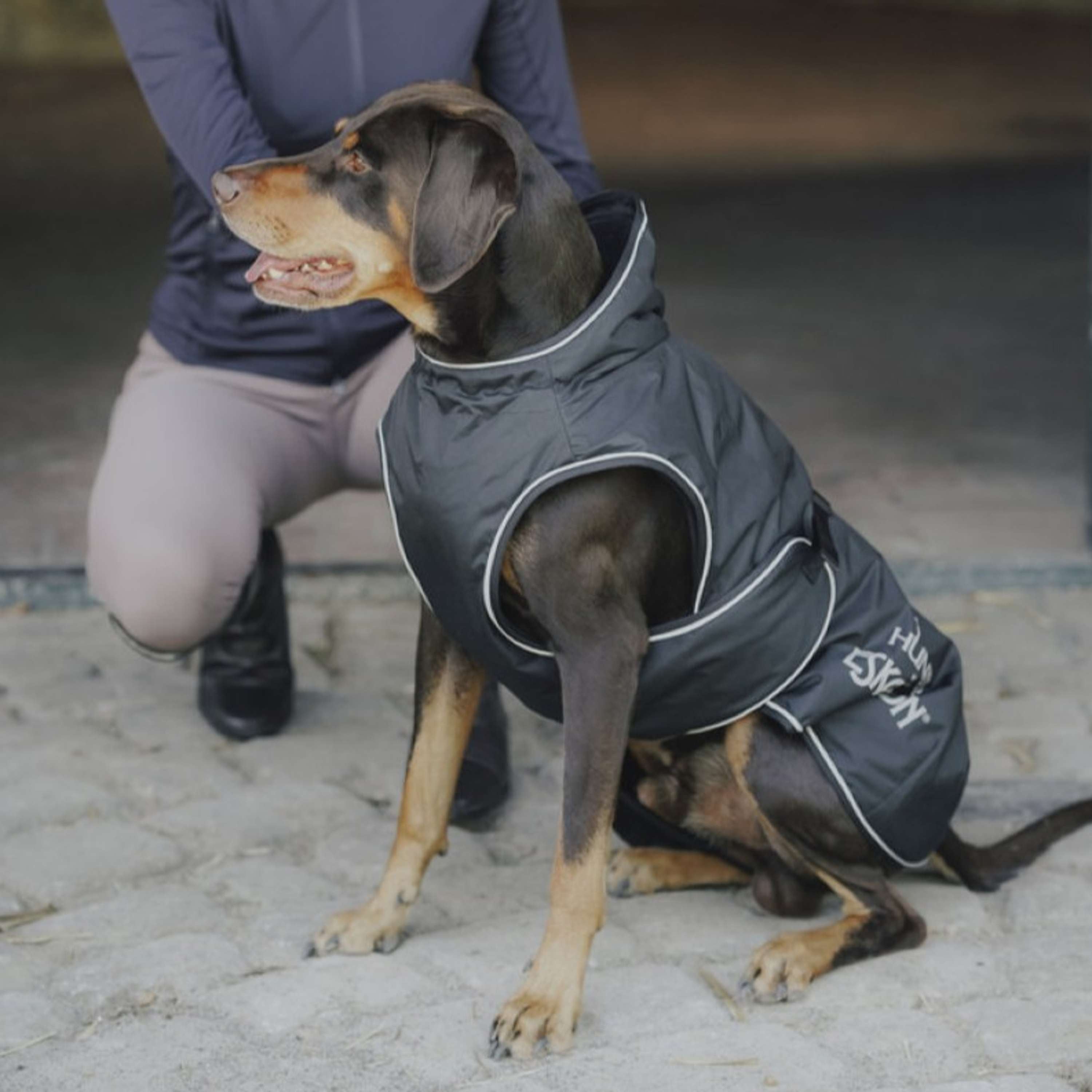 Hunter x Eskadron Hunde Wintermantel Vario Schwarz