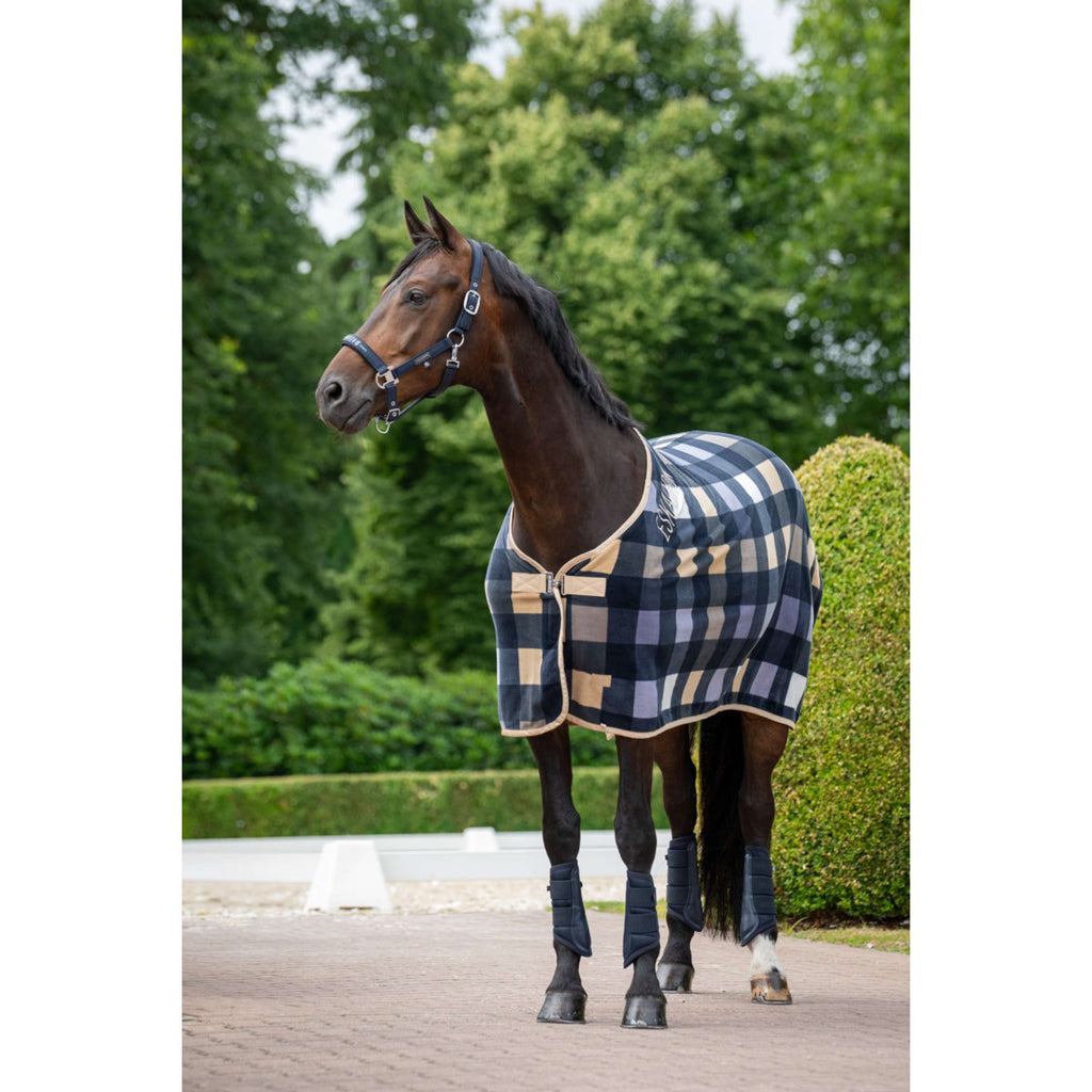Eskadron Fleecedecke Classic Sports mit Rautenmuster Navy/Sierra/Orchid