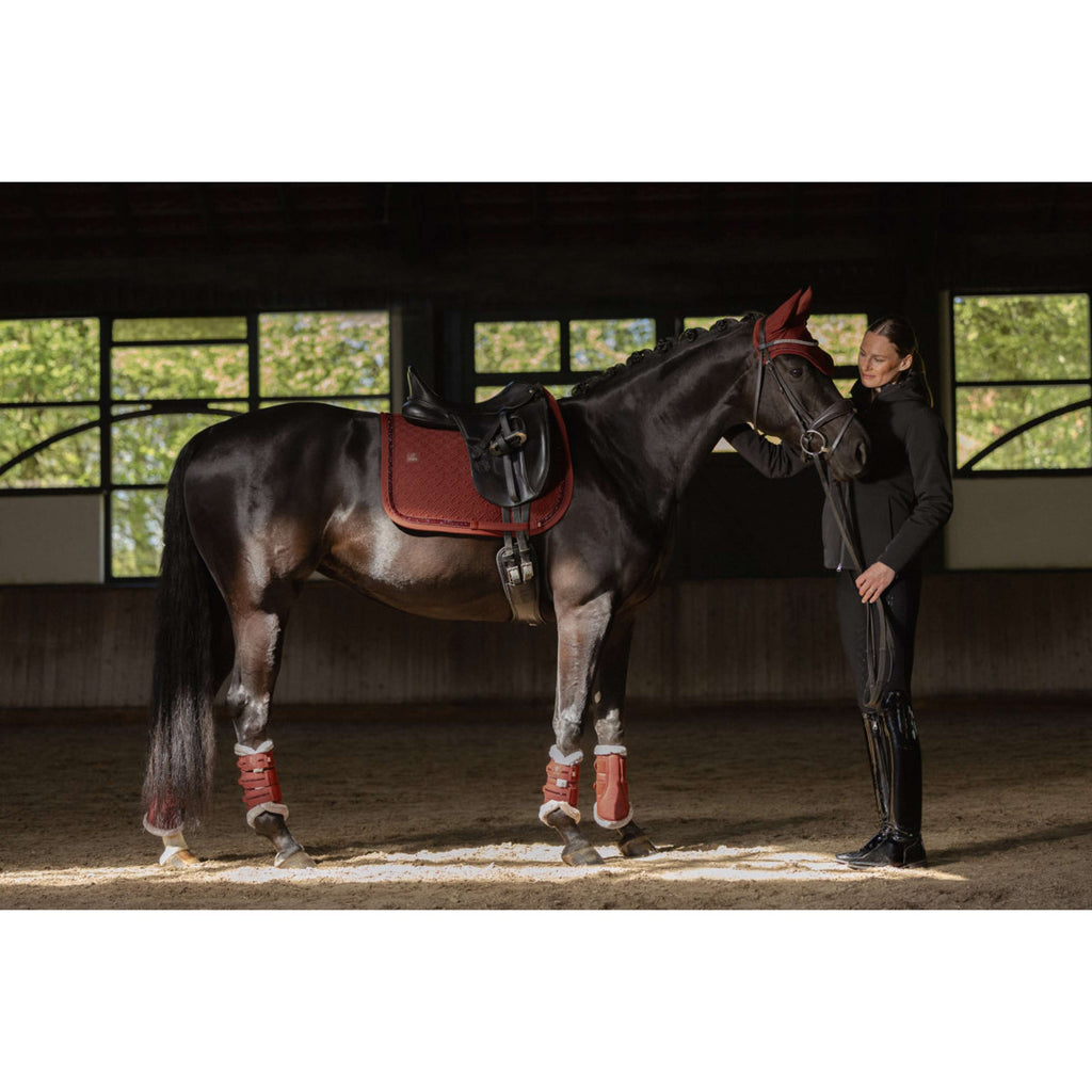Eskadron Dressage Boots Heritage Faux Leather Faux Fur Jewel Merlot