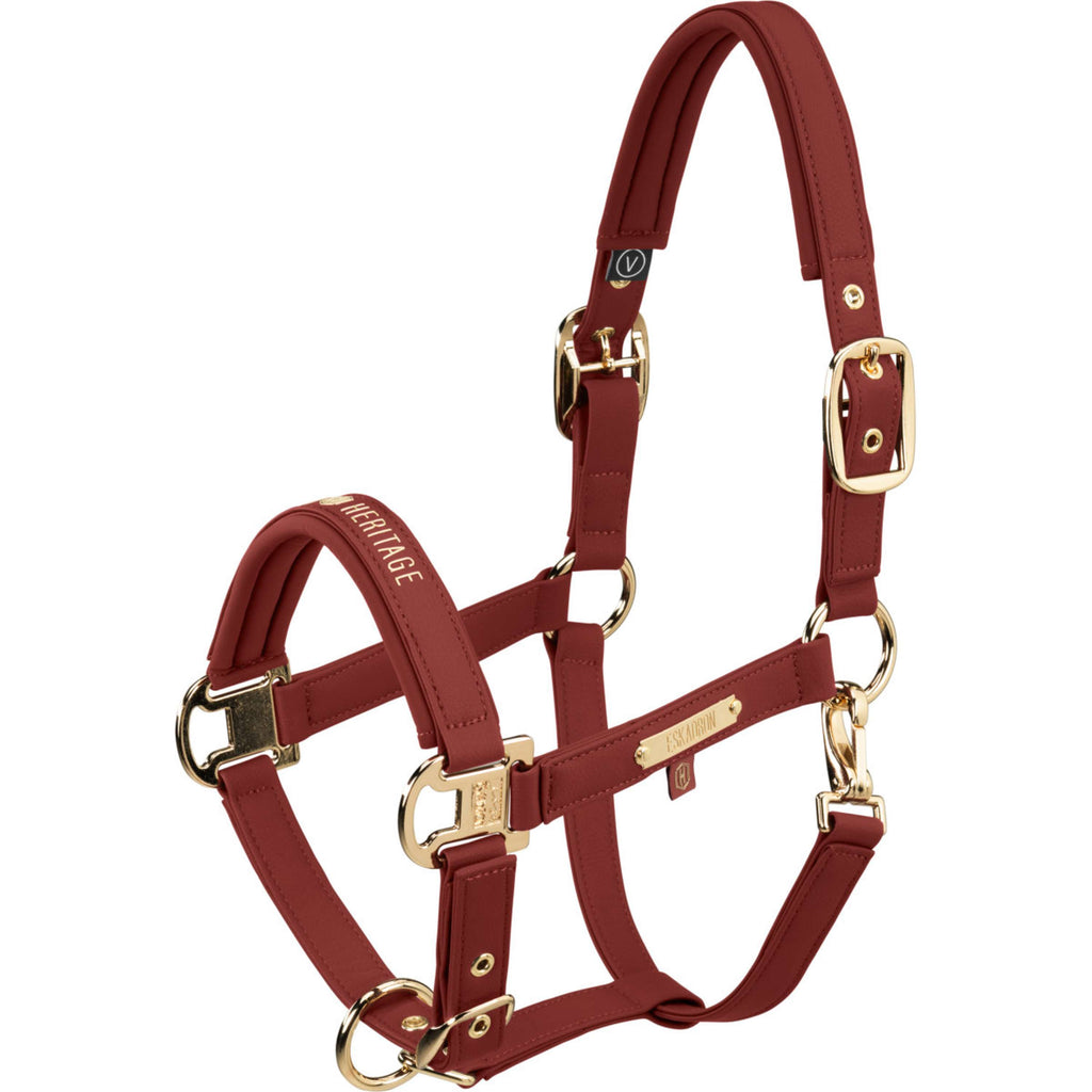 Eskadron Halfter Heritage Faux Leather Double Pin Merlot