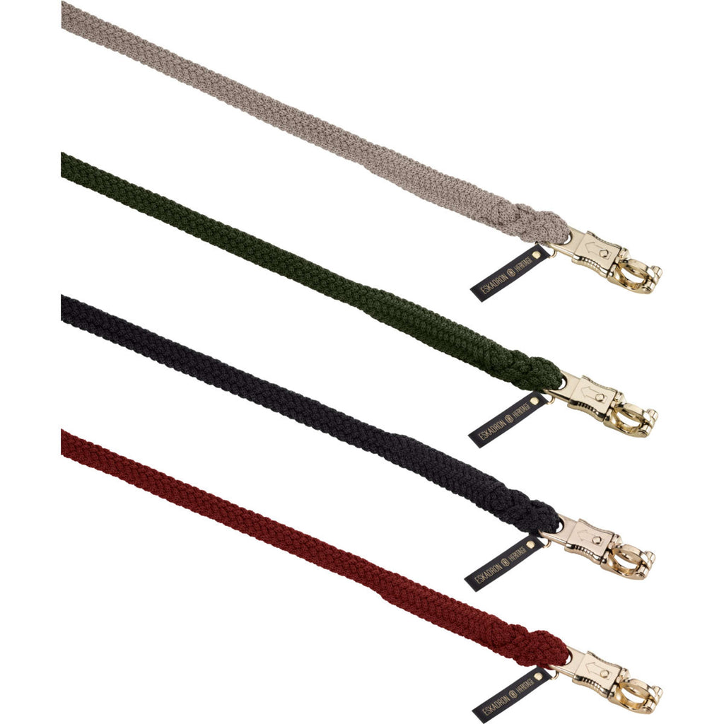 Eskadron Führstrick Heritage Duralastic mit Panikhaken Ash