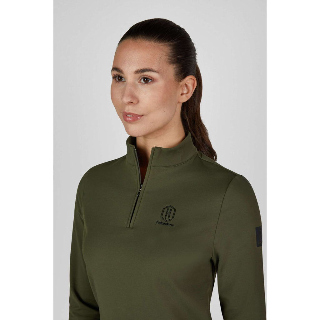 Eskadron Shirt Heritage Half-Zip Deep Moss