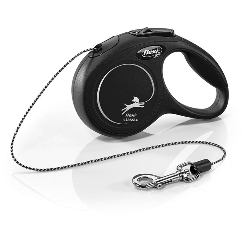 Flexi Leine New Classic Seil Schwarz