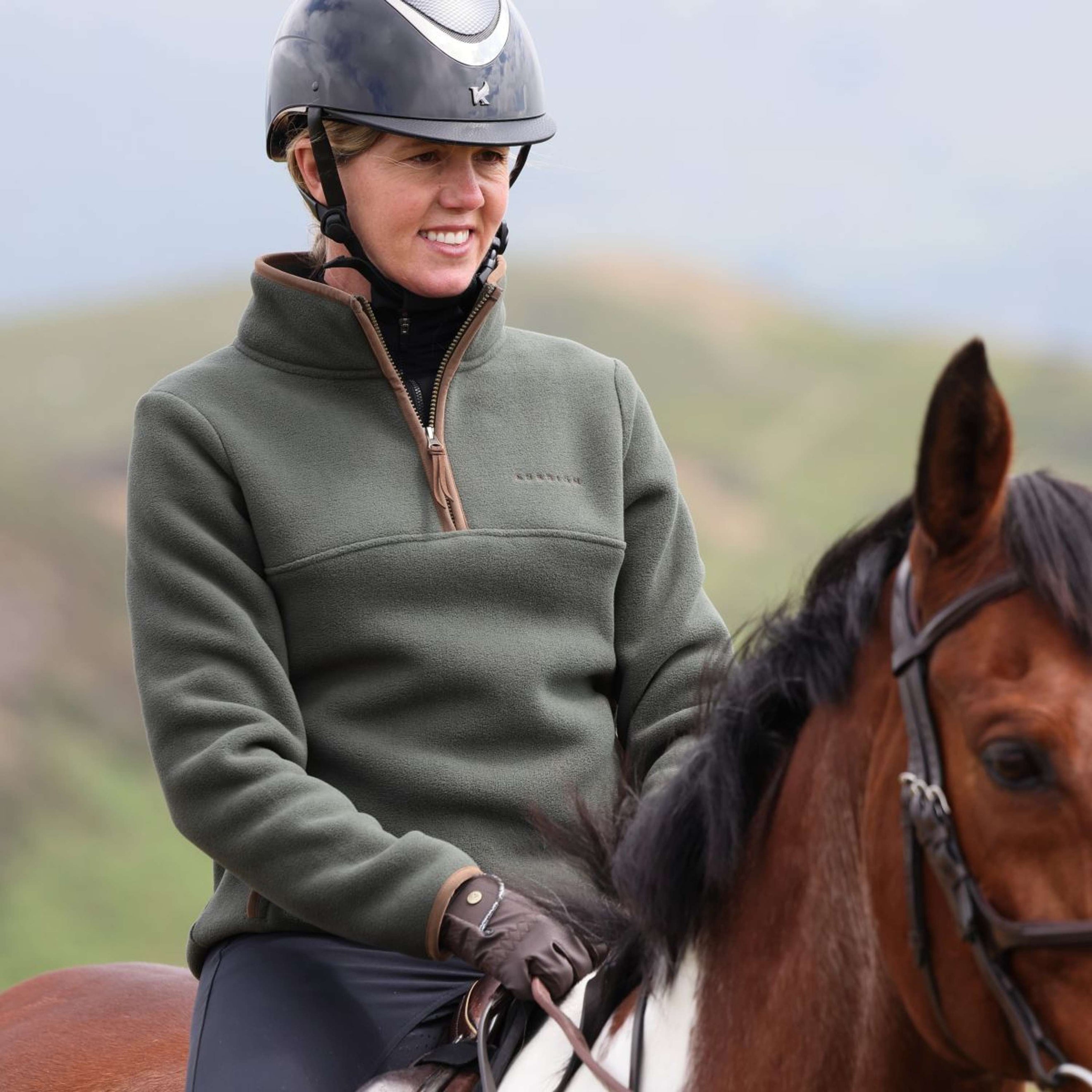 Aubrion by Shires Pullover Original Fleece Grün Aubrion by Shires Pullover Original Fleece Grün