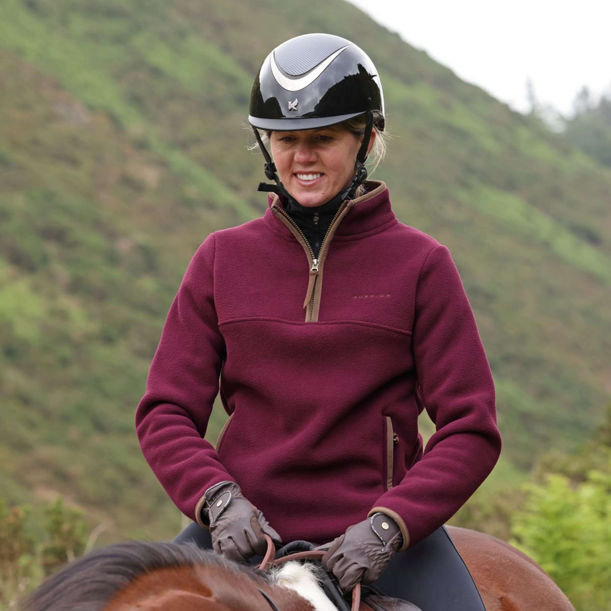 Aubrion by Shires Pullover Original Fleece Maroon