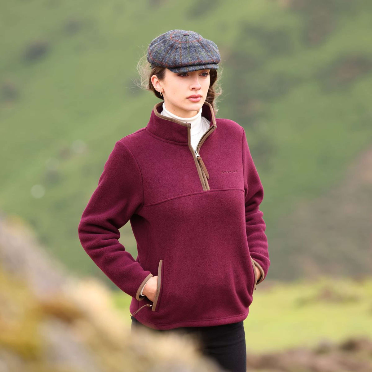 Aubrion by Shires Pullover Original Fleece Maroon
