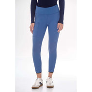 Harcour Reitleggings Lili Polarfleece Damen Steel Blue