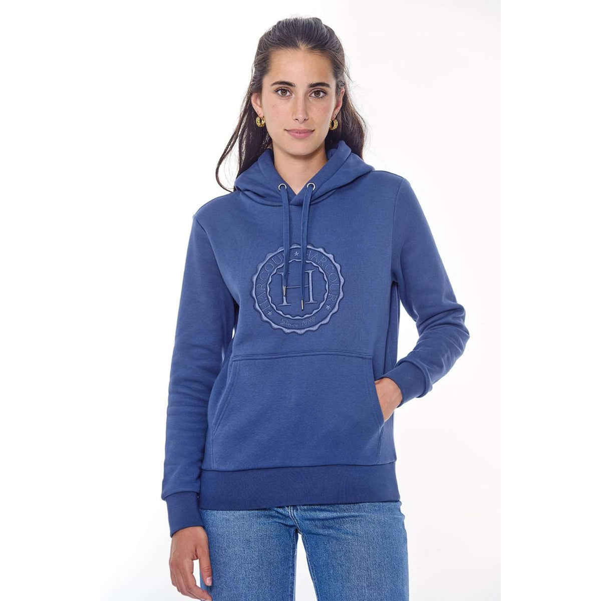 Harcour Hoodie Samy Unisex Steel Blue