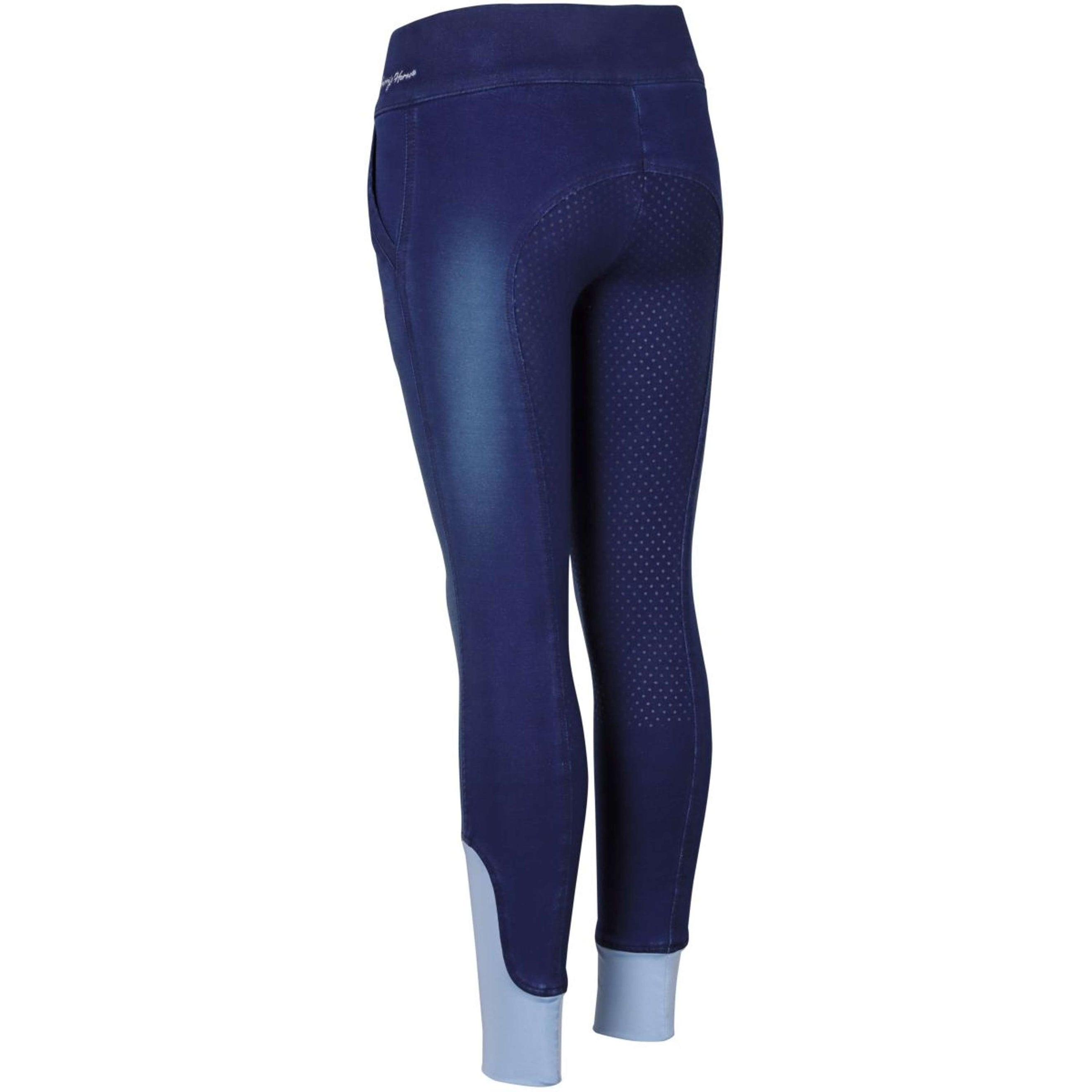 Harry's Horse Reitleggings Denim Diva Stella Full Grip Hellblau