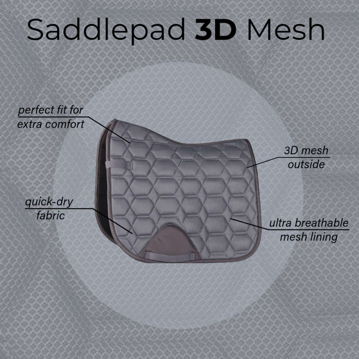 Harry's Horse Schabracke 3D Mesh Vielseitigkeit Silber Grau