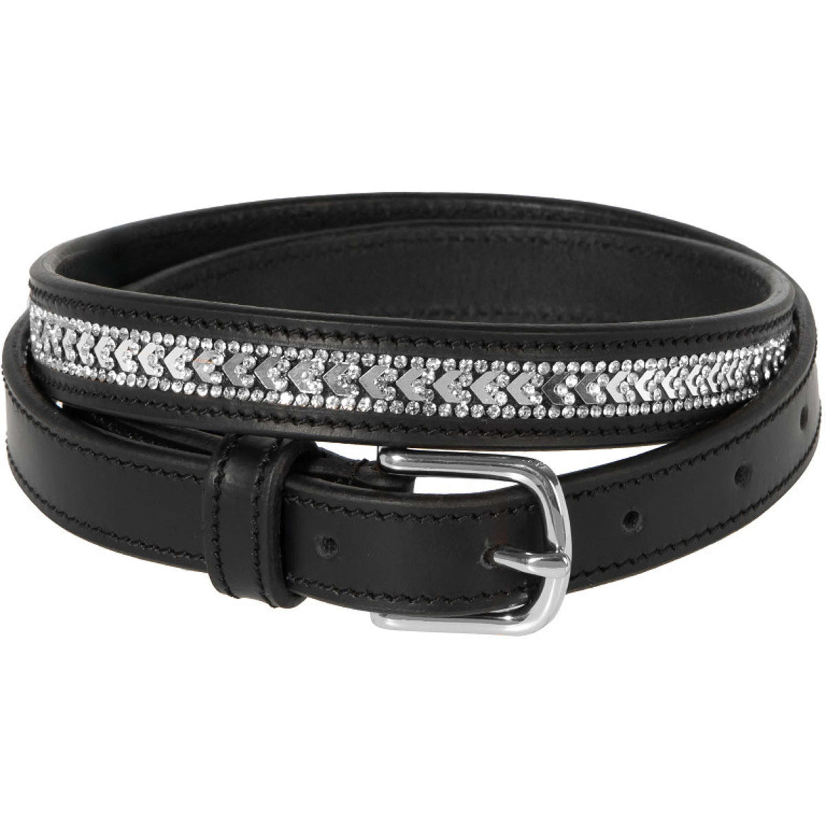 Harry's Horse Gürtel Sparkling Arrow Leder Schwarz/Silber