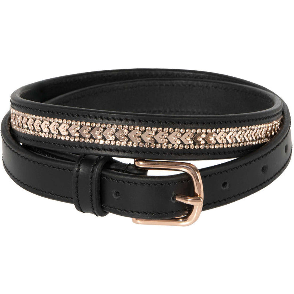 Harry's Horse Gürtel Sparkling Arrow Leder Schwarz/Rosegold