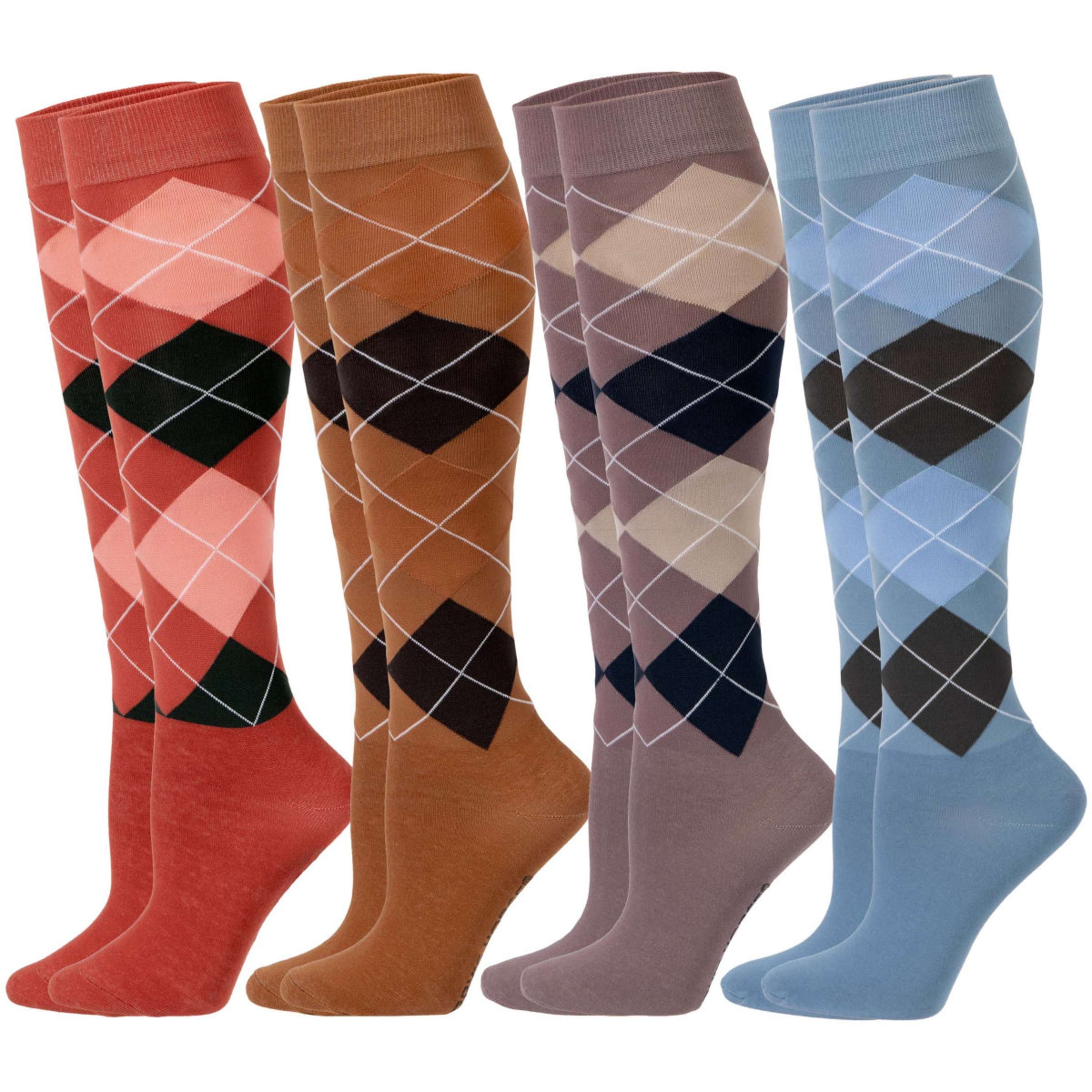Harry's Horse Reitsocken Argyle Hot-Sauce