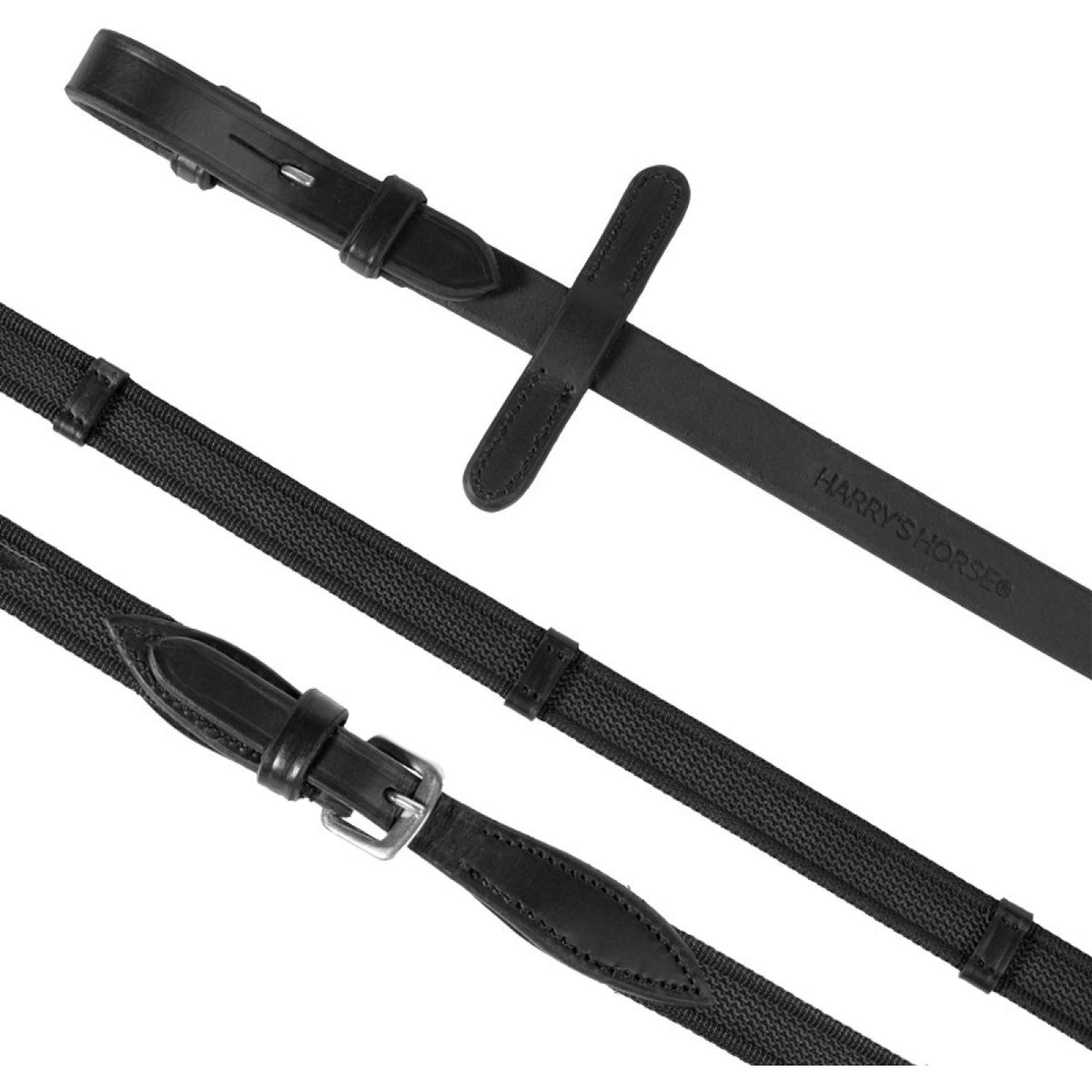 Harry's Horse Zügel Supergrip mit Stops Schwarz Harry's Horse Zügel Supergrip mit Stops Schwarz
