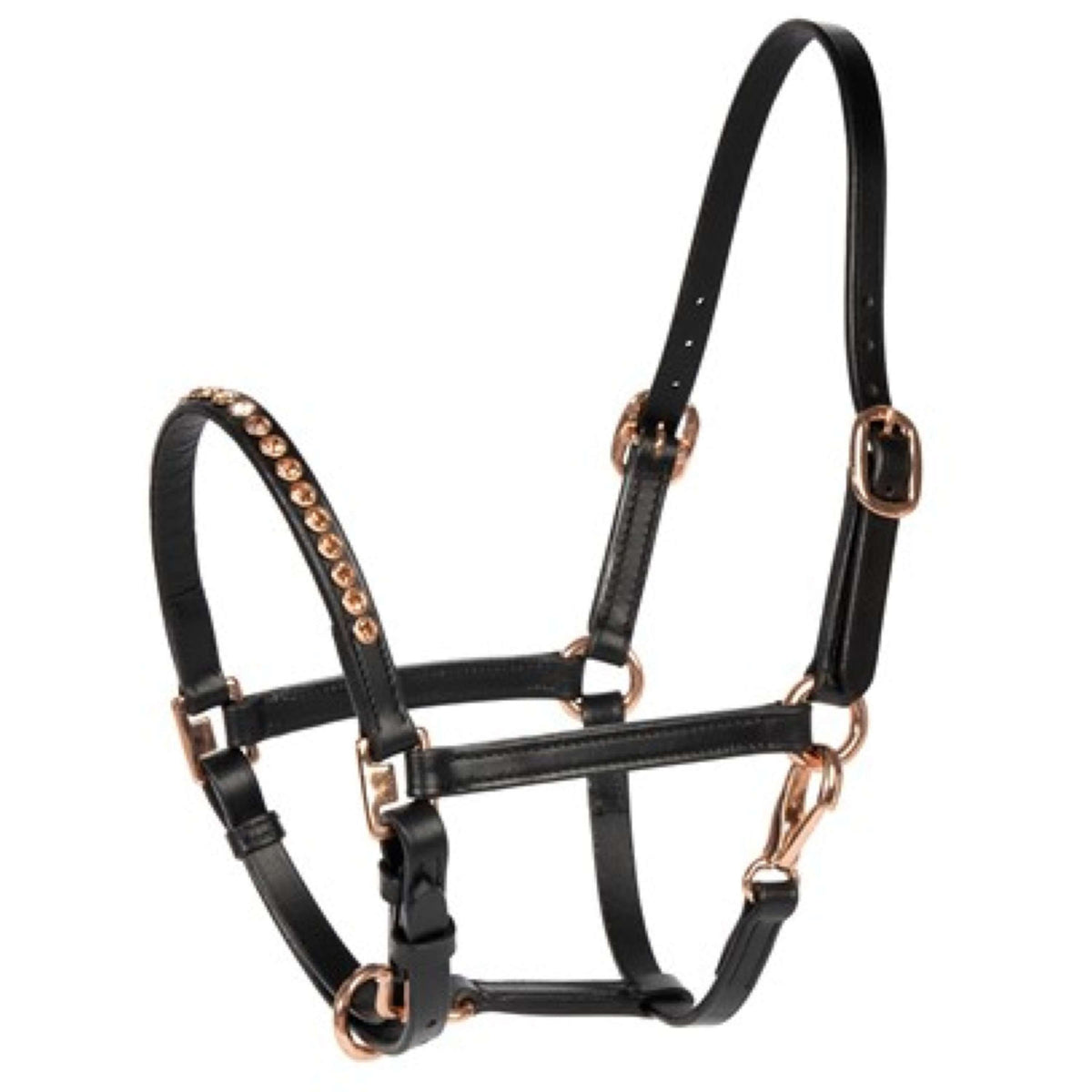Harry's Horse Halfter Crystal Pony/Fohlen Schwarz/Roségold