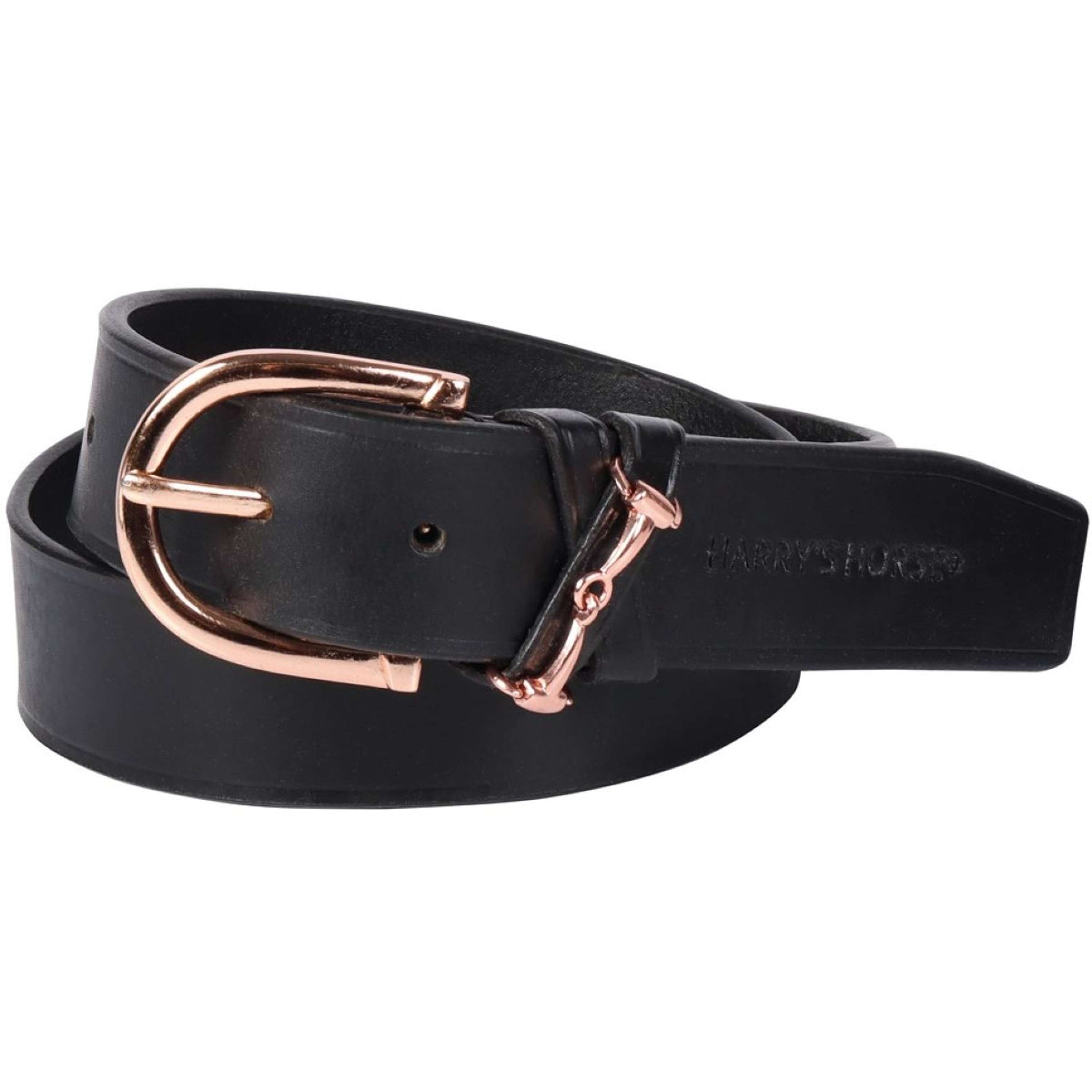 Harry's Horse Gürtel Gebiss Leder Schwarz/Roségold