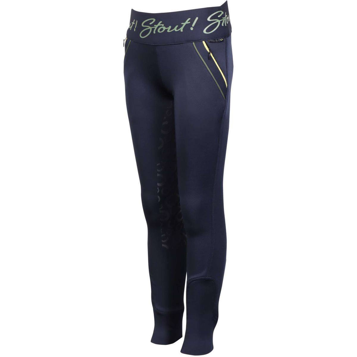 Harry's Horse Reitleggings Equitights STOUT! Lime Full Grip Navy